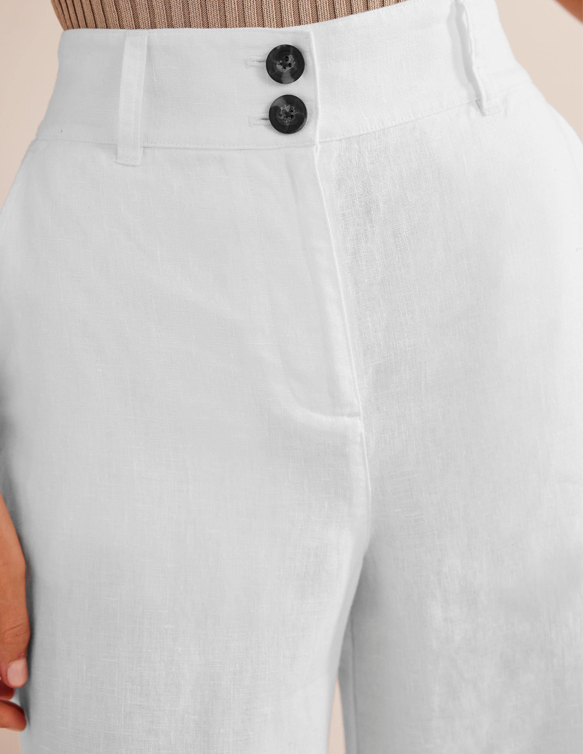Pantalon Highbury en lin-Blanc - Image 5