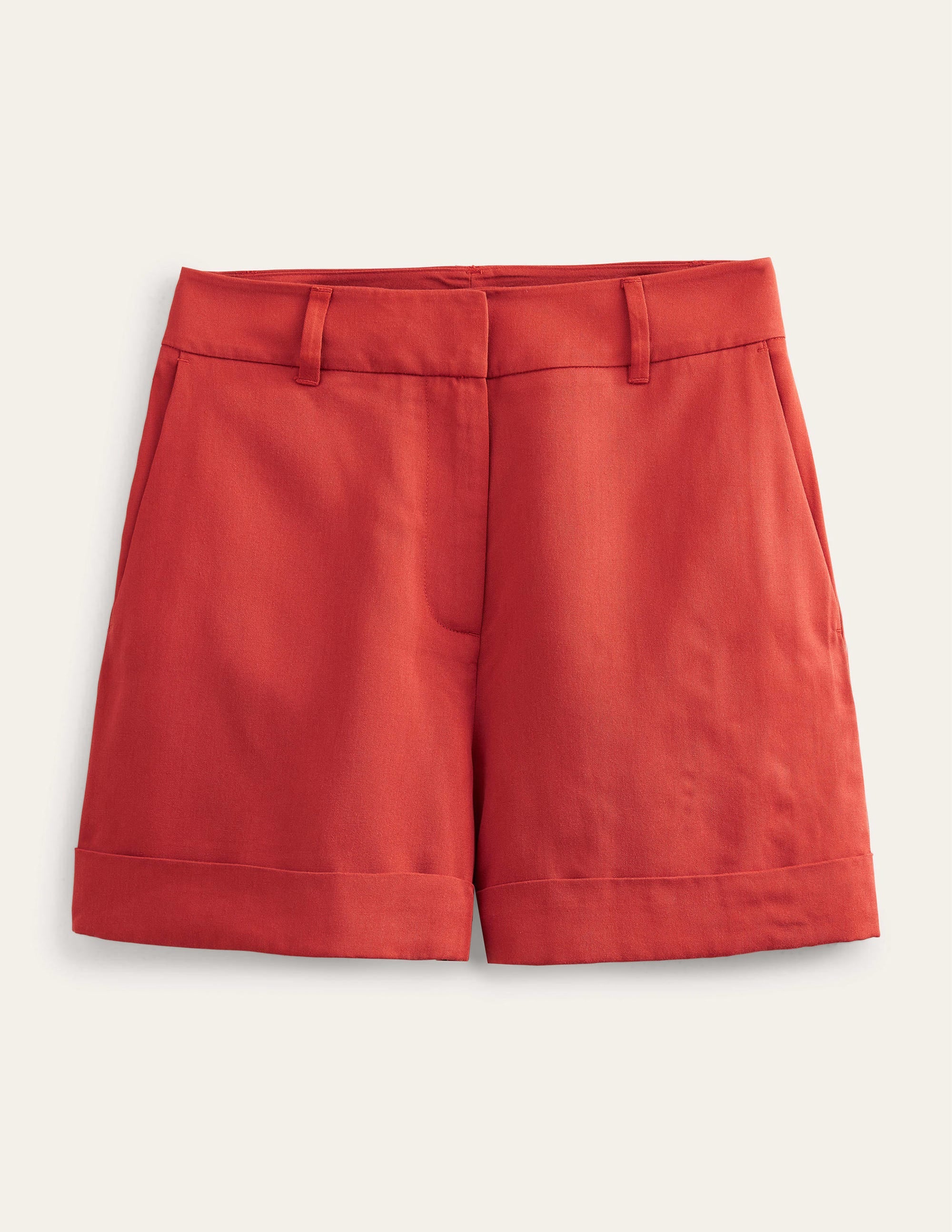 Short décontracté à revers-Tomate - Image 5