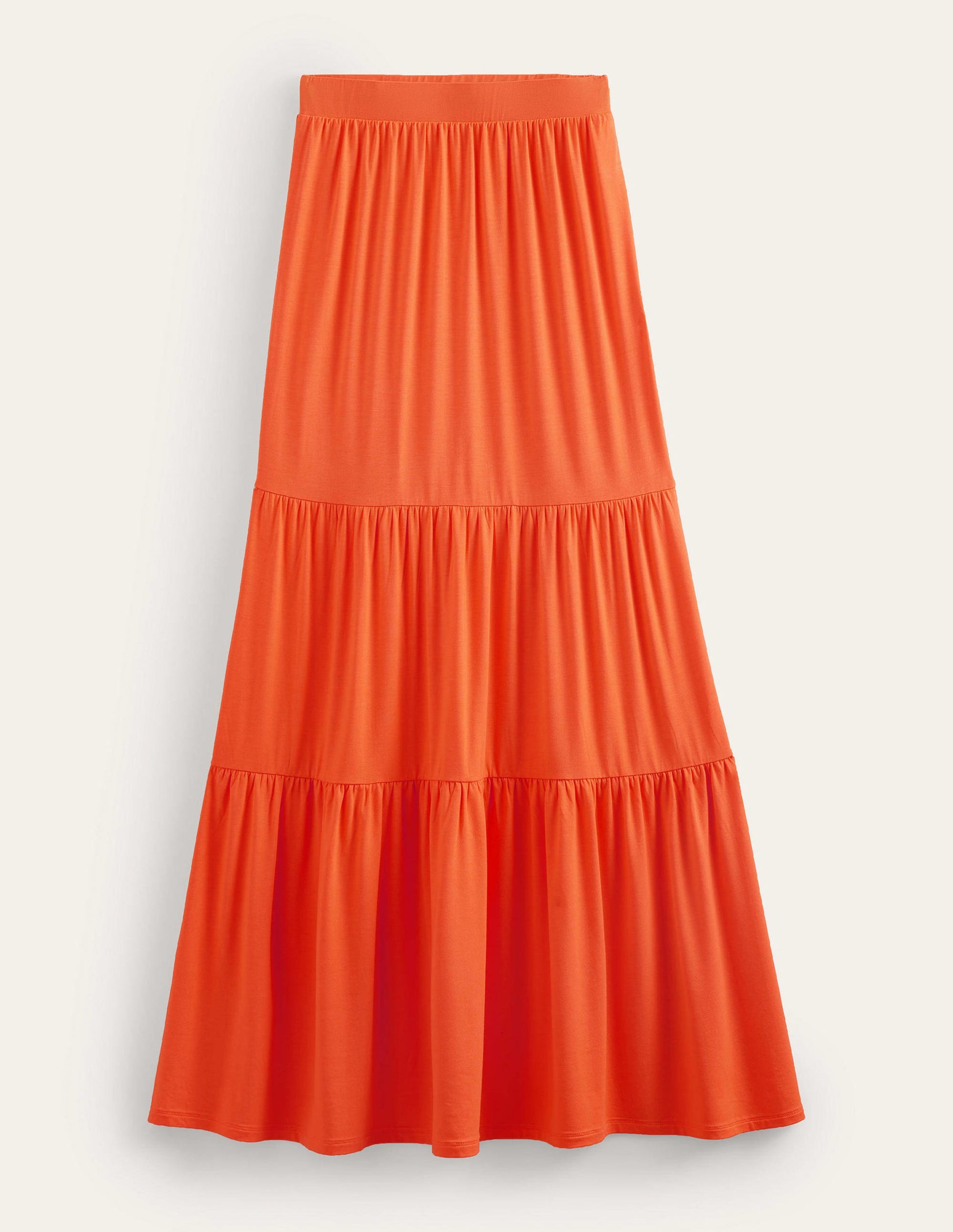 Jersey Maxi Skirt-Vermillion-5