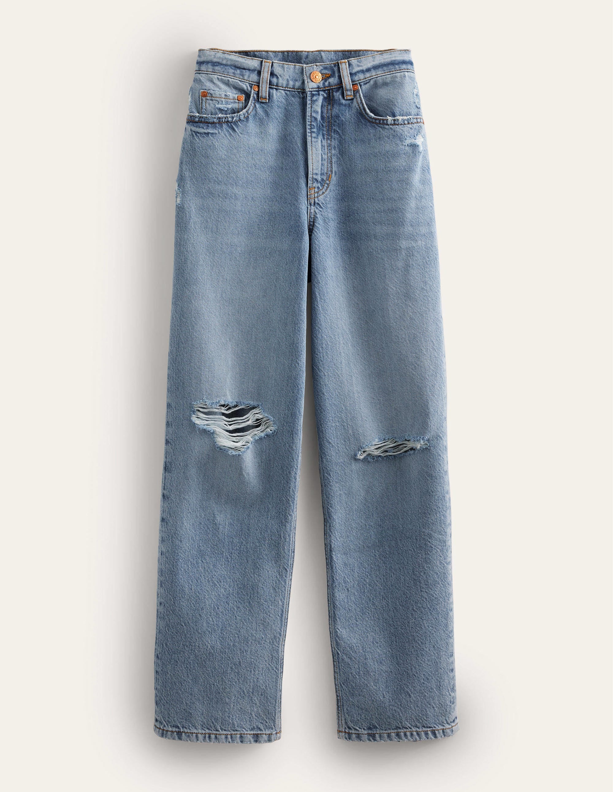 Mittelhohe, lockere Jeans-Mittlere Waschung - Image 7