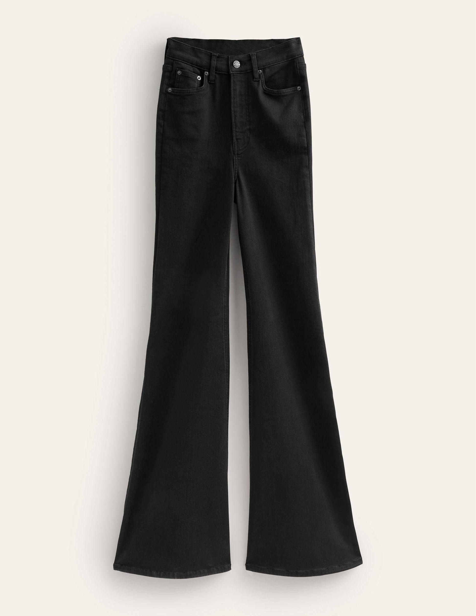 Jean super évasé taille haute-Noir-7