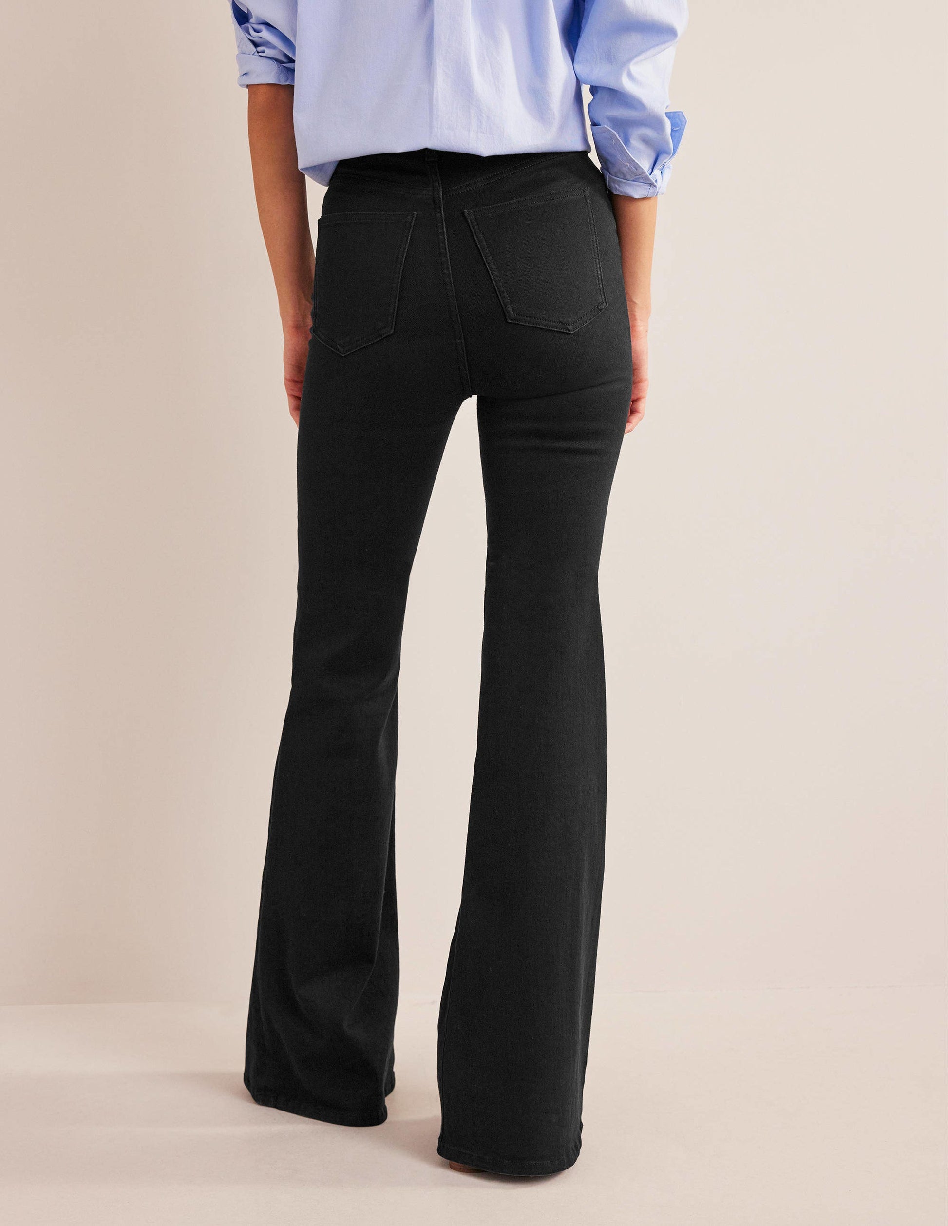 Jean super évasé taille haute-Noir-3