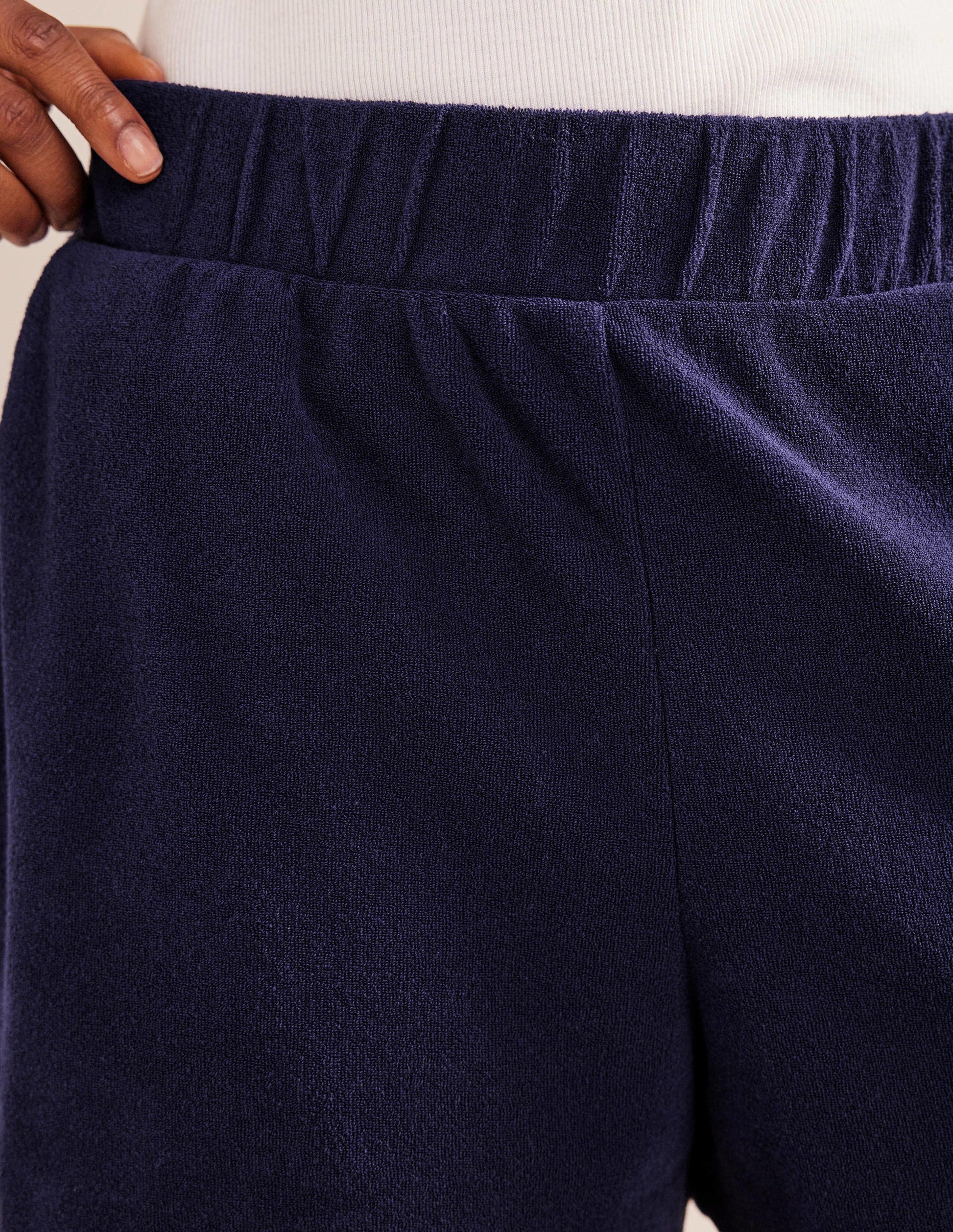 Short en éponge-Bleu de Prusse-2