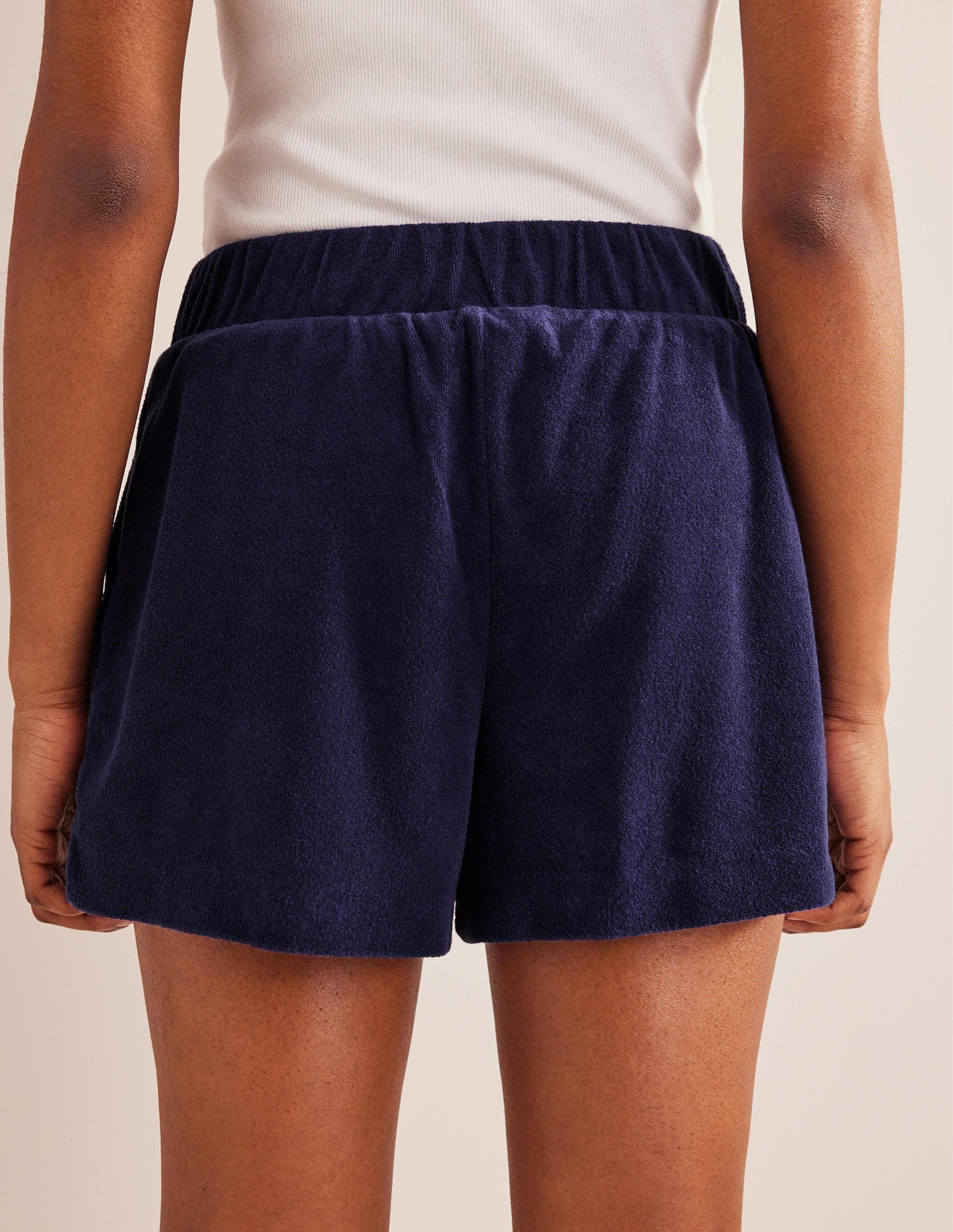 Short en éponge-Bleu de Prusse-3