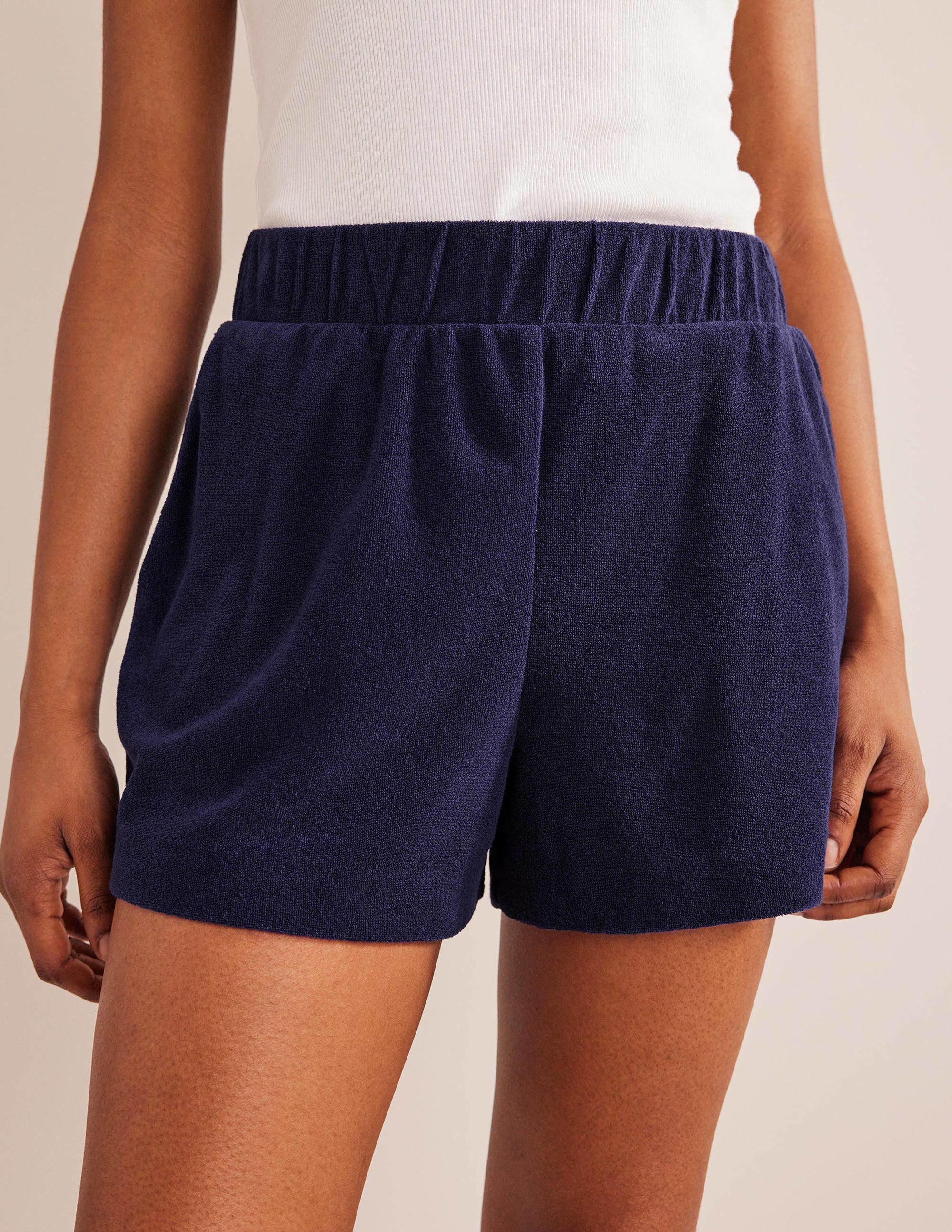Short en éponge-Bleu de Prusse - Image 4