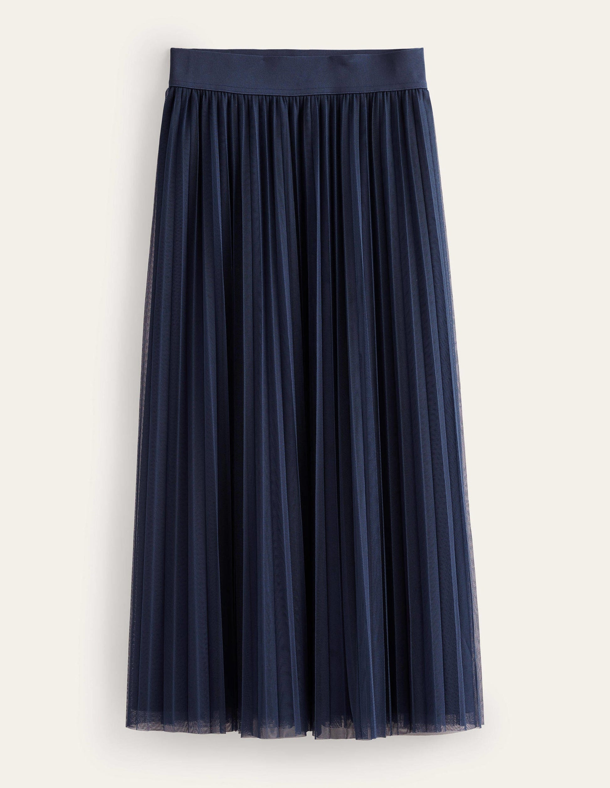 Jupe en tulle plissé-Bleu marine-6