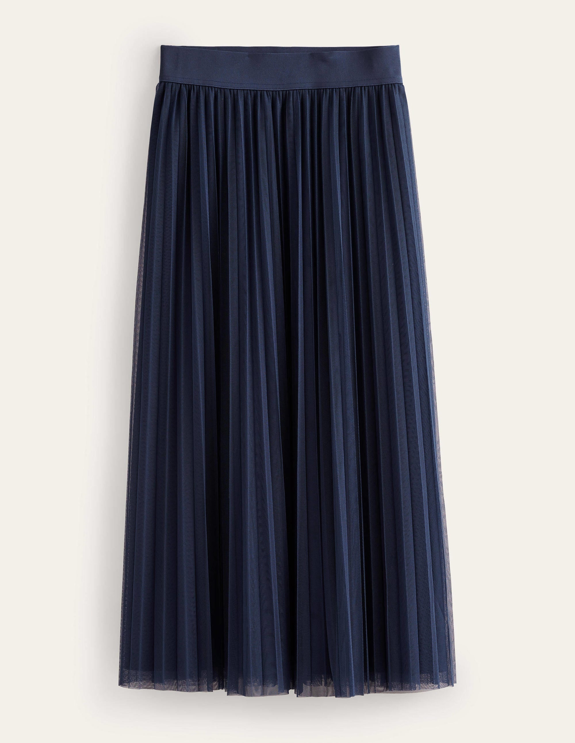 Jupe en tulle plissé-Bleu marine - Image 6