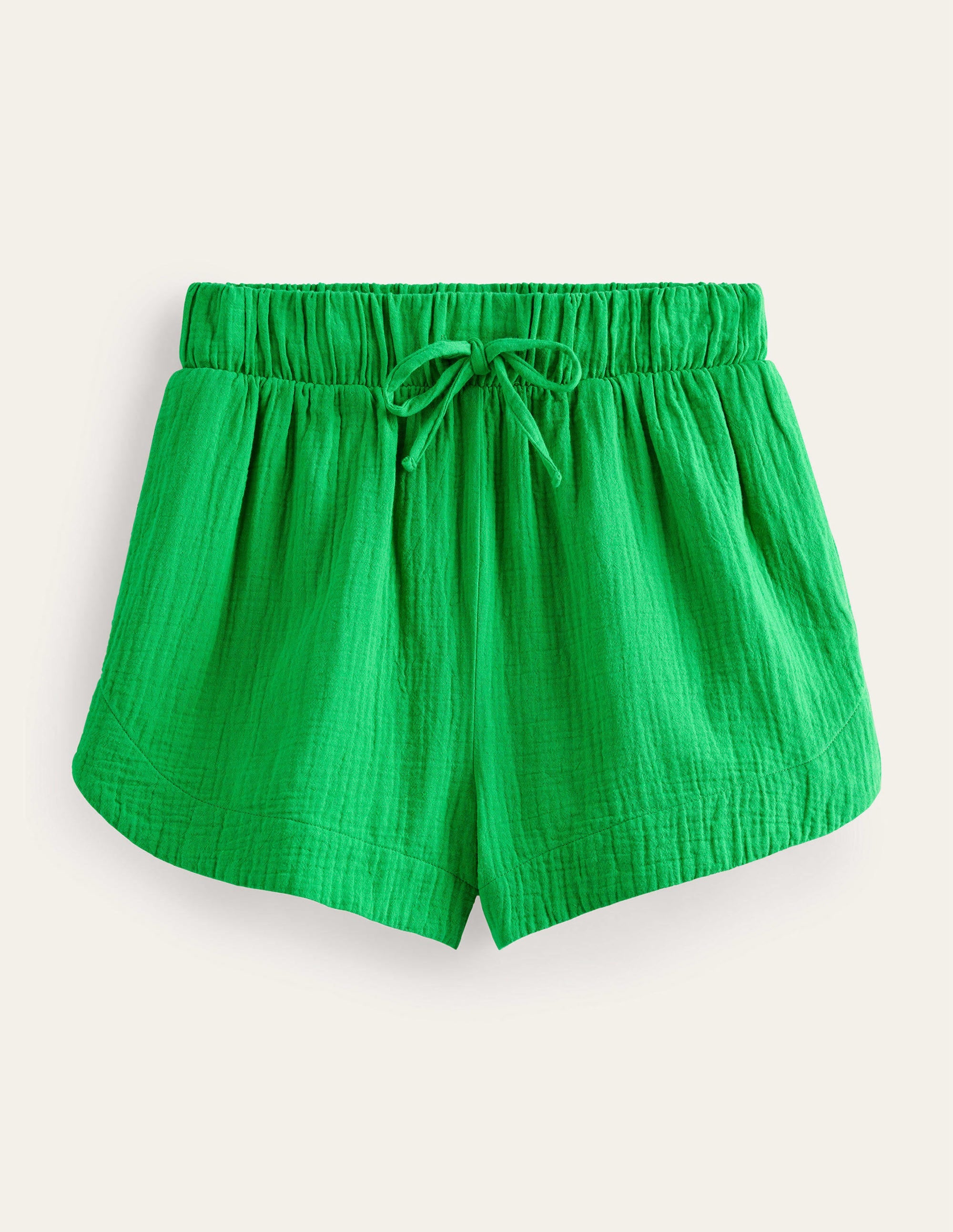 Short noué à la taille en étamine-Vert vif - Image 6