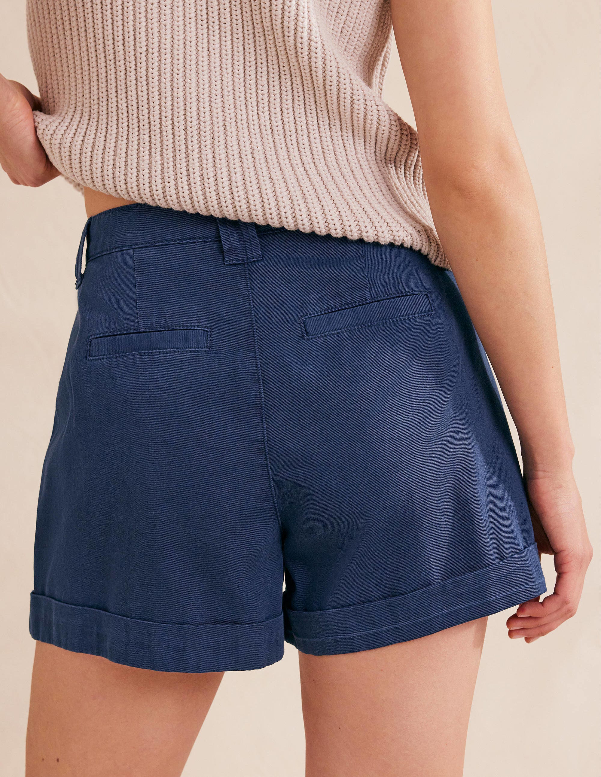 Short décontracté en coton-Bleu nuit - Image 3