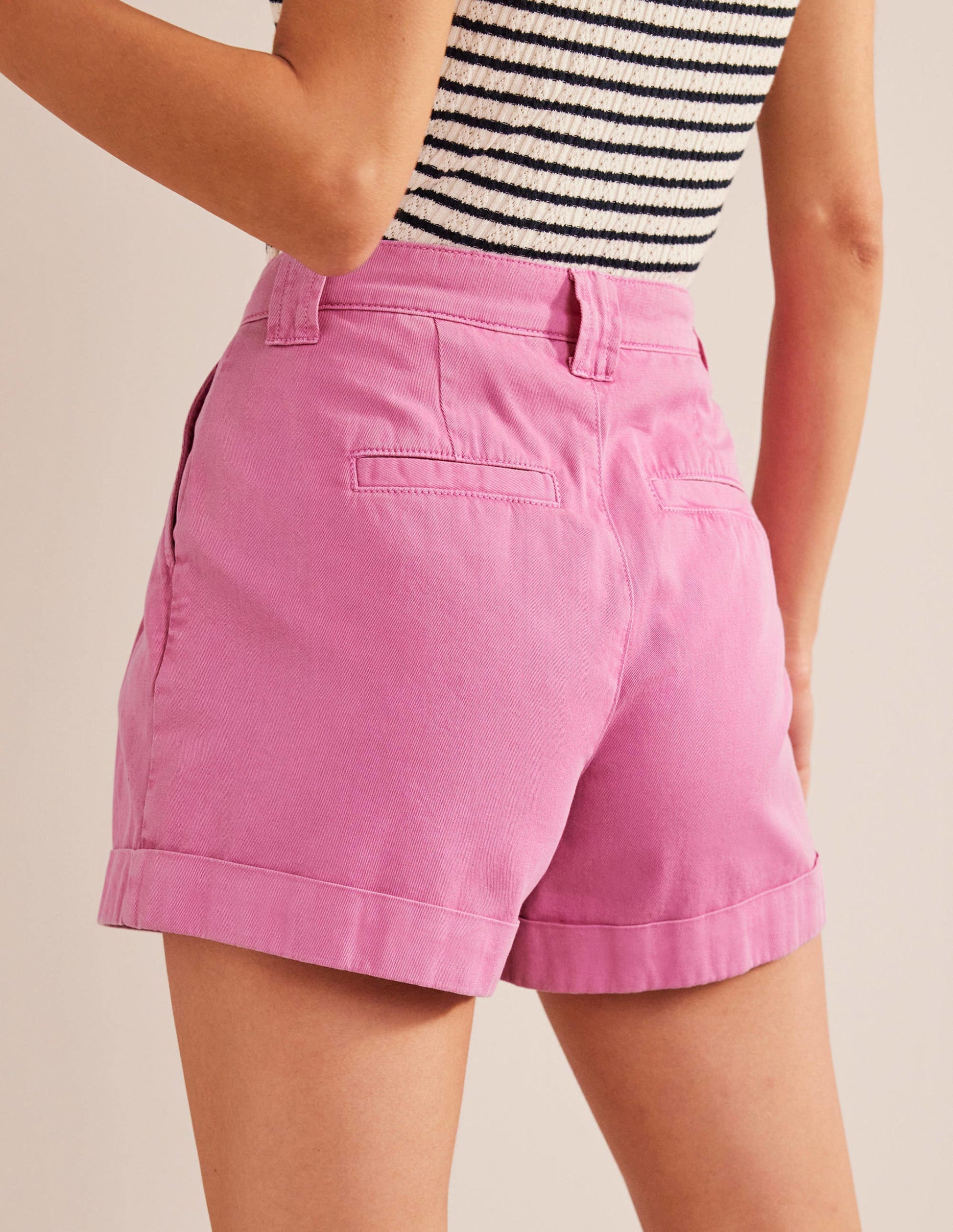 Lässige Baumwollshorts-Pflaumenblüte-3