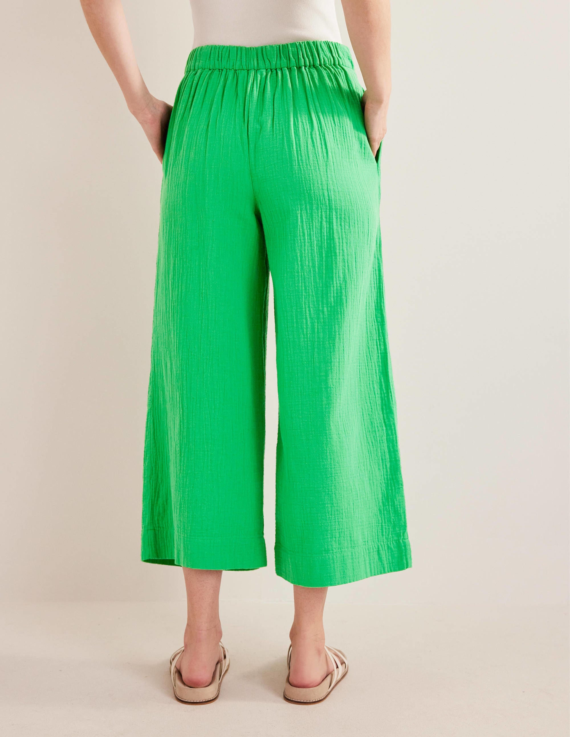Pantalon à enfiler double-étoffe-Vert vif - Image 3