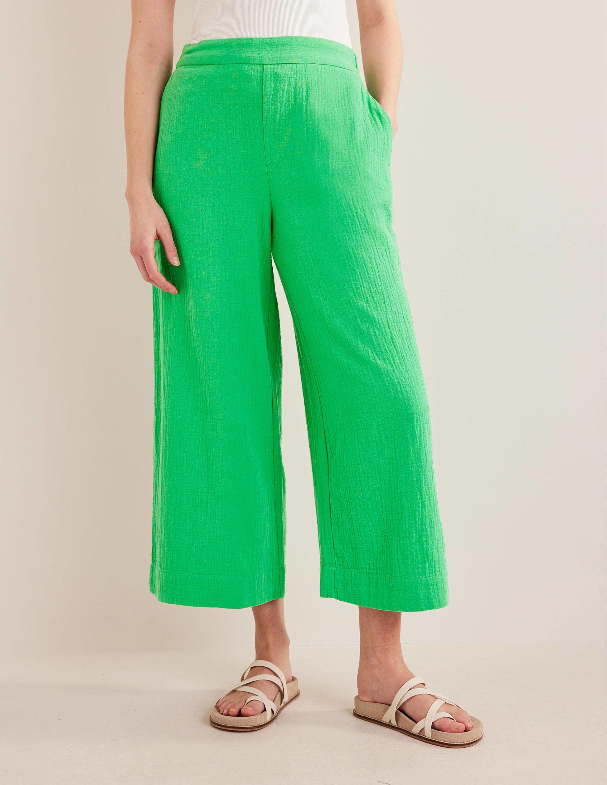 Pantalon à enfiler double-étoffe-Vert vif-4