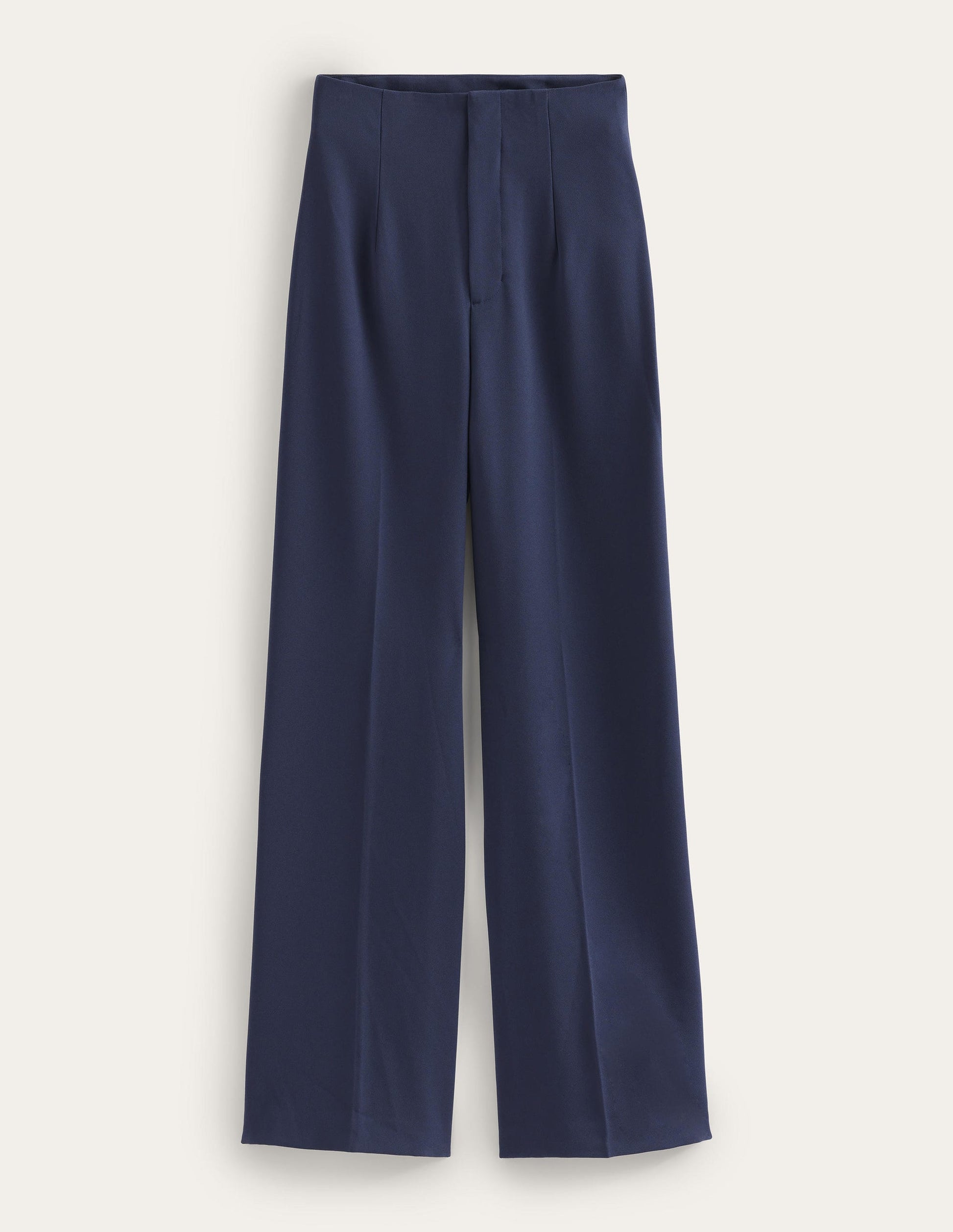 Krepphose mit weitem Bein-Marineblau-6