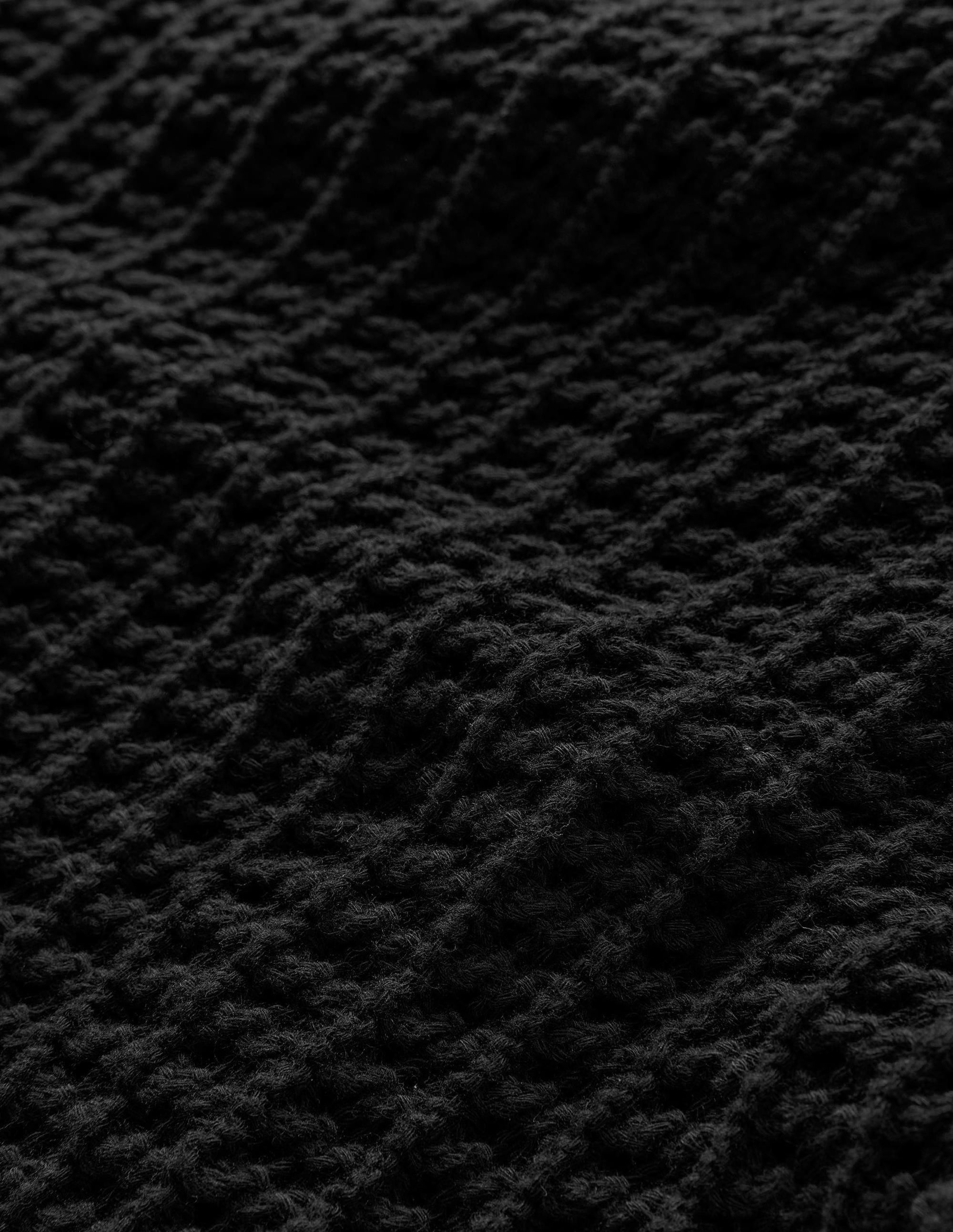 Midi-Strickrock mit Häkeldetails-Schwarz - Image 5