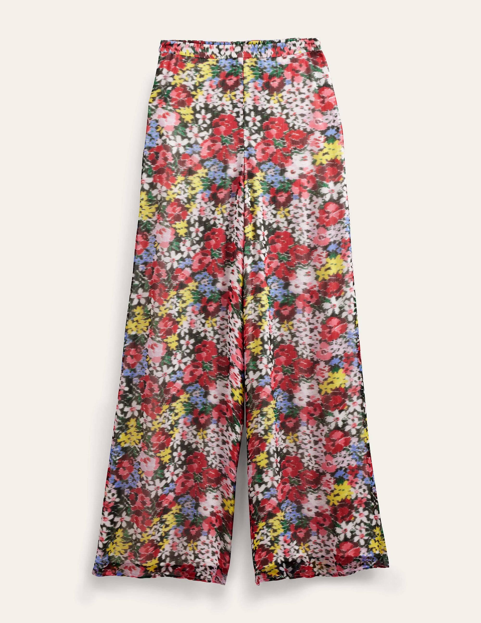 Pantalon palazzo imprimé-Multi, motif Moire Bloom - Image 5