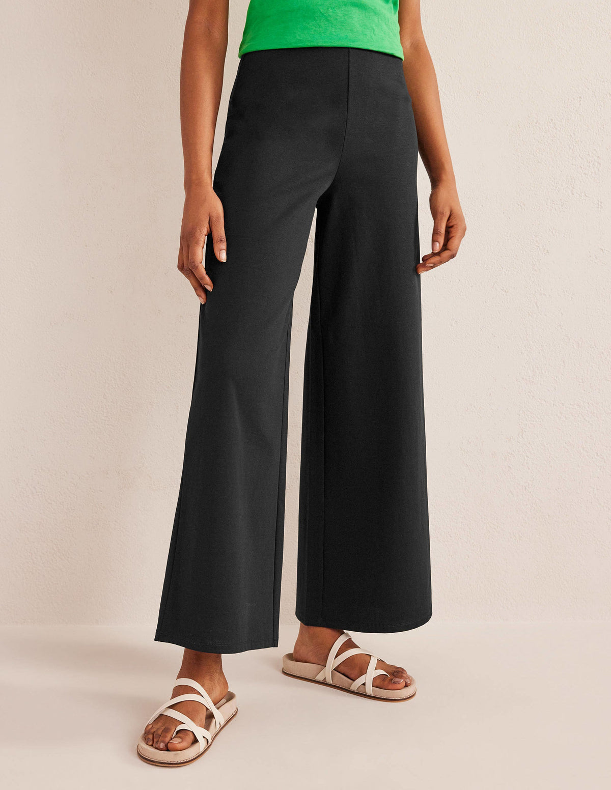 Jerseyhose mit weitem Bein-Schwarz - Image 4