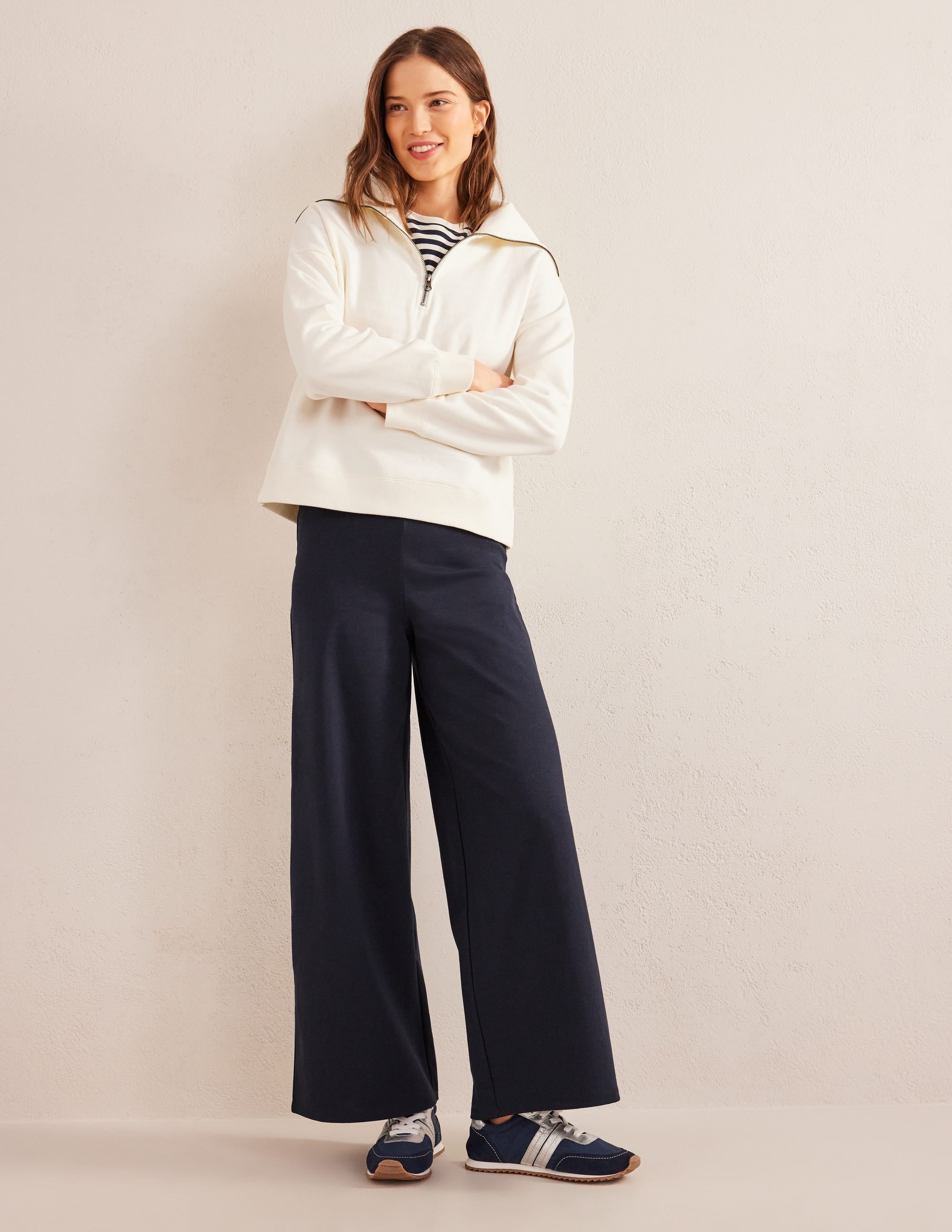 Jerseyhose mit weitem Bein-Marineblau - Image 1
