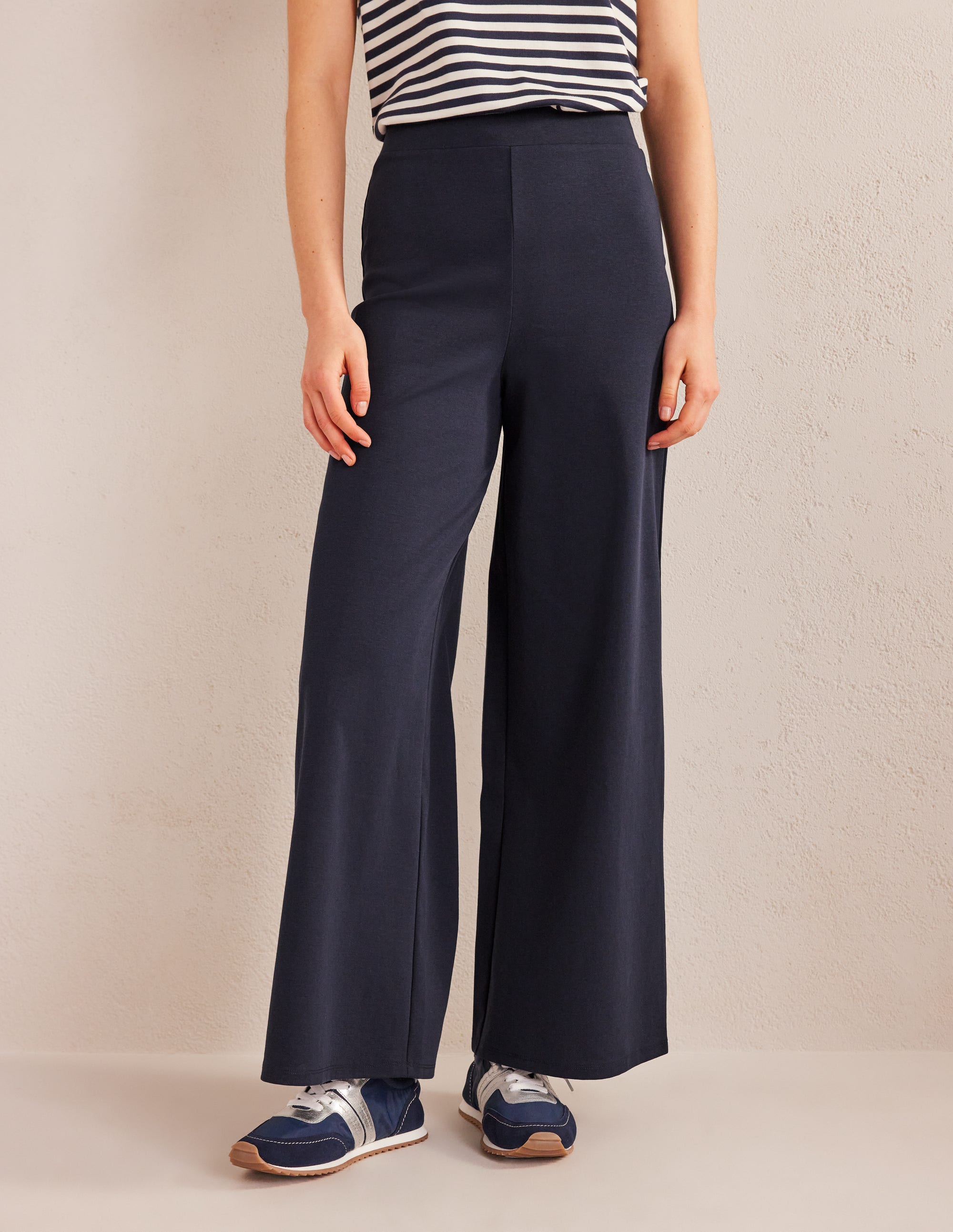 Jerseyhose mit weitem Bein-Marineblau - Image 4
