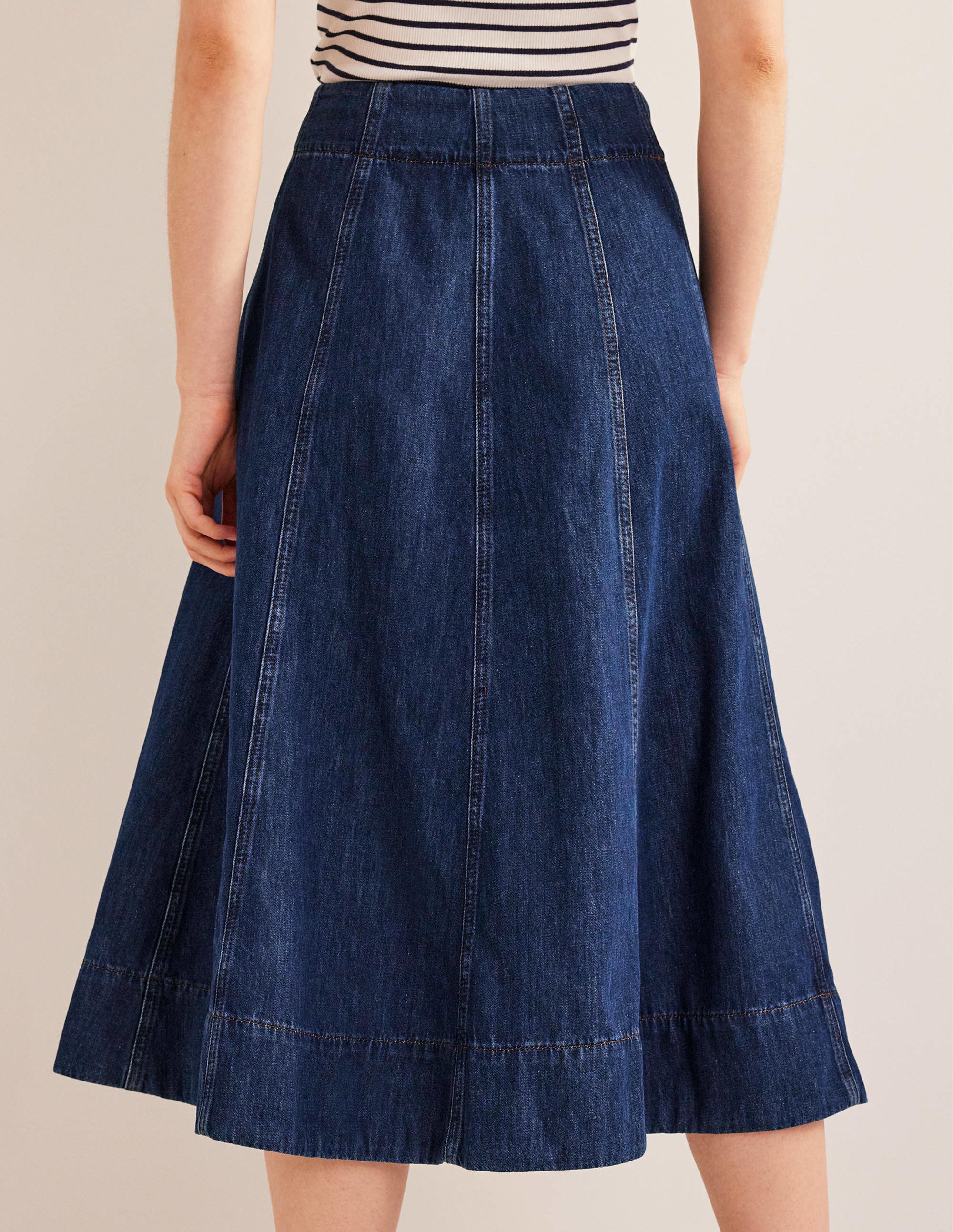 Jeansrock mit Einsätzen-Overdye-Waschung - Image 3