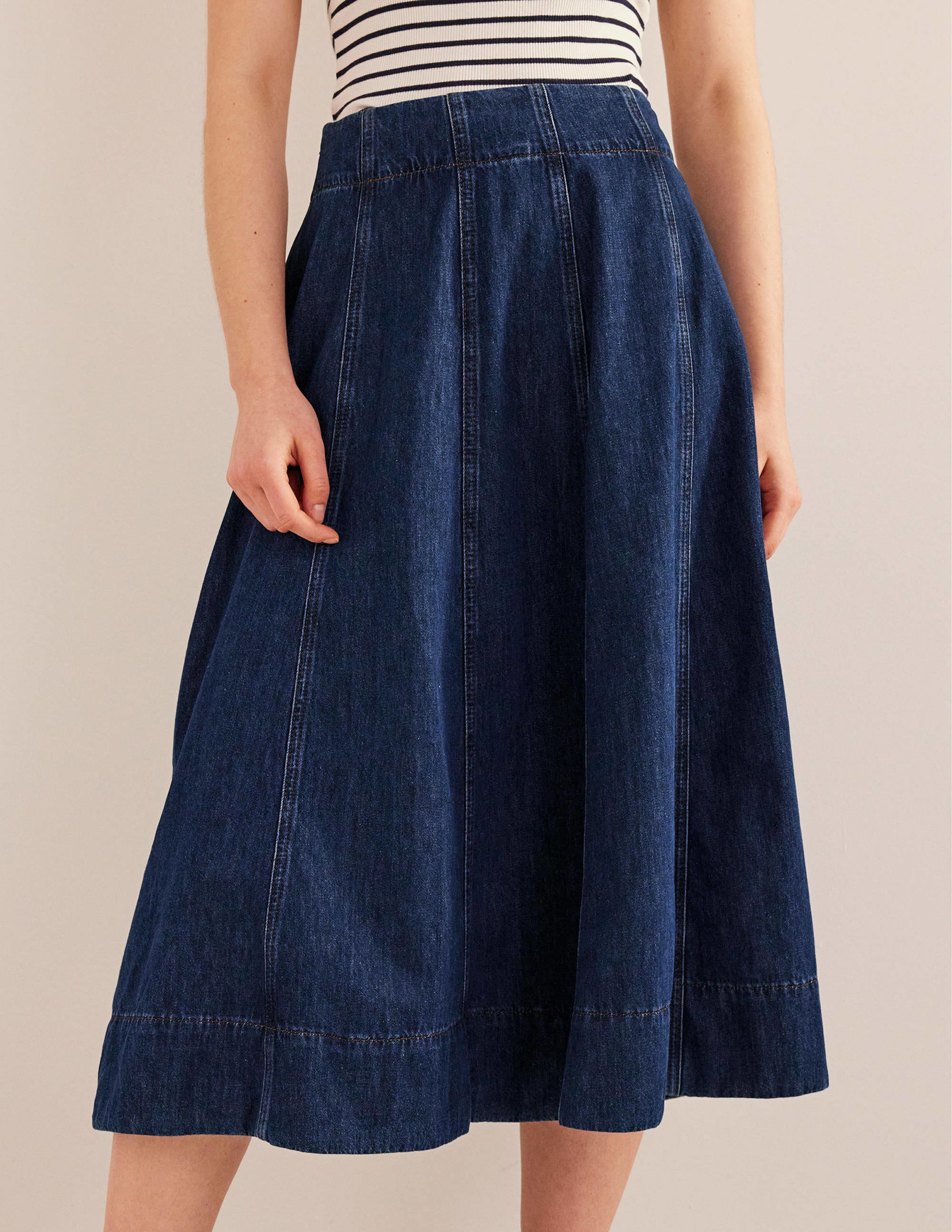 Jeansrock mit Einsätzen-Overdye-Waschung - Image 4