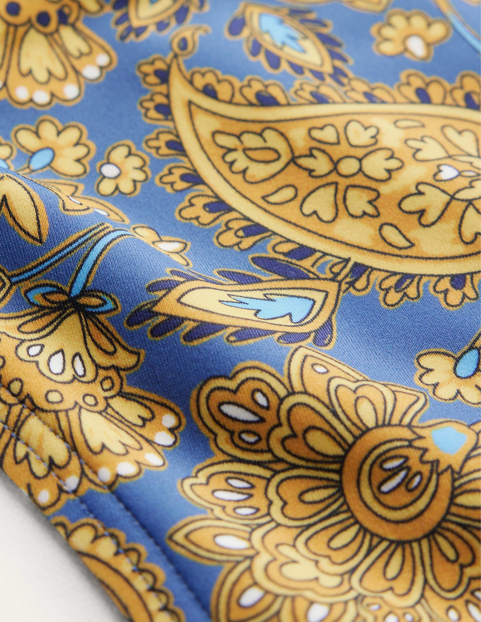 Bas de bikini intemporel-Doré moisson, motif Paisley Terrace-6