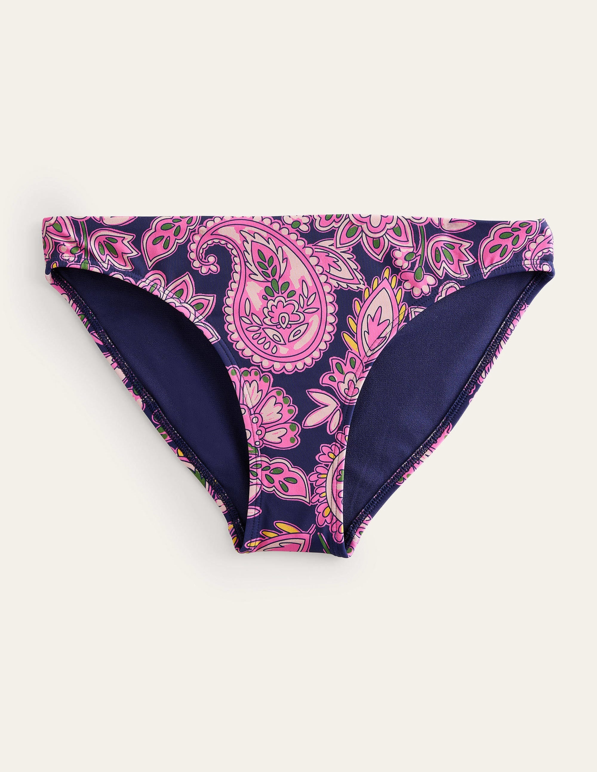 Klassische Bikinihose-Marineblau, Paisleymuster - Image 5