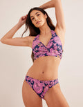 Klassische Bikinihose-Marineblau, Paisleymuster