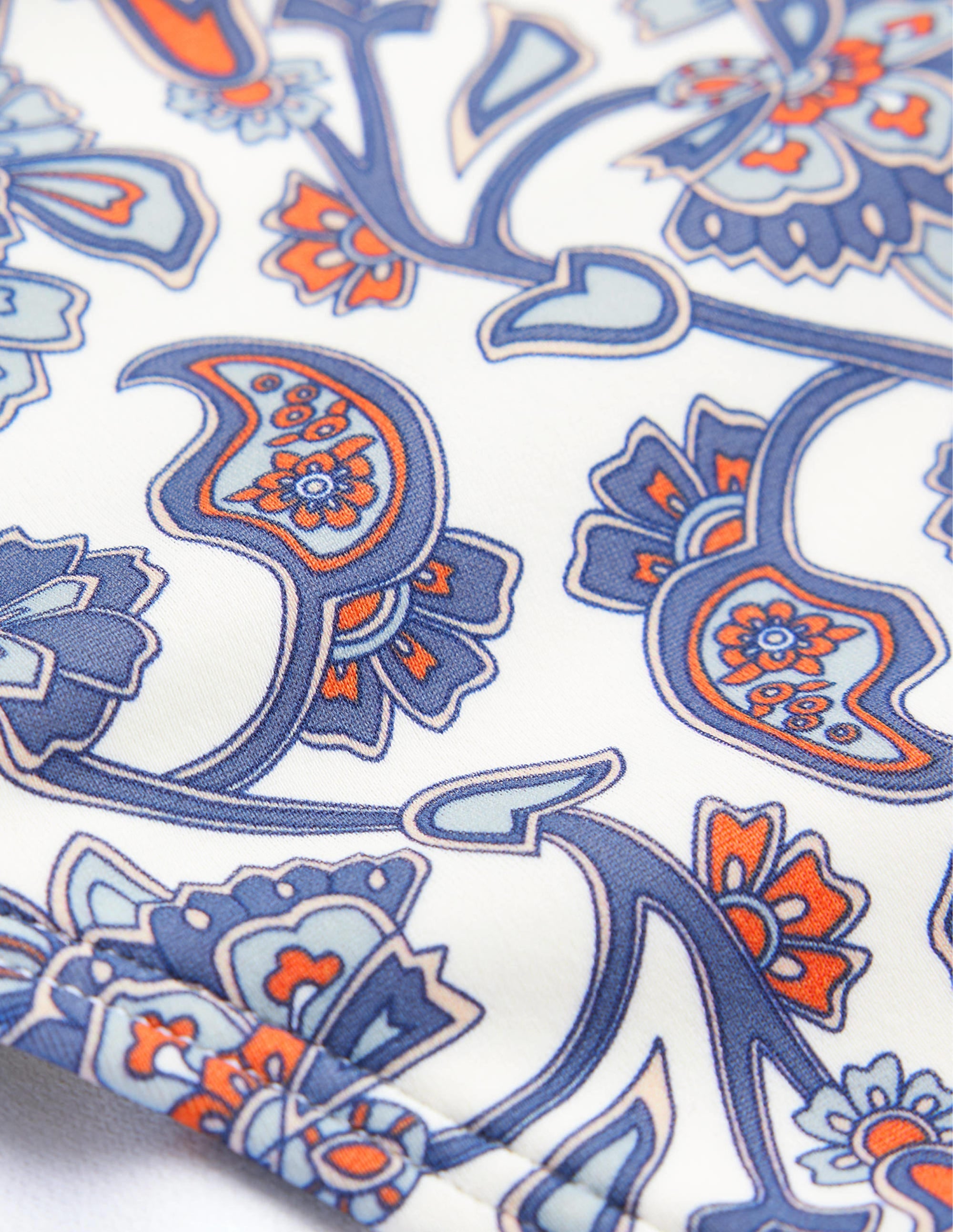 Bas de bikini intemporel-Ivoire, motif cachemire bleu - Image 12