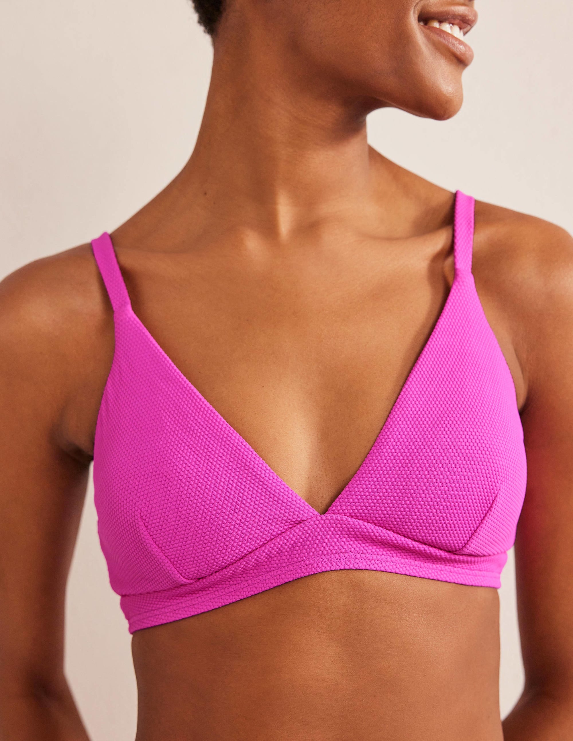 Haut de bikini col V Arezzo-Rayon de miel rose extraordinaire - Image 2