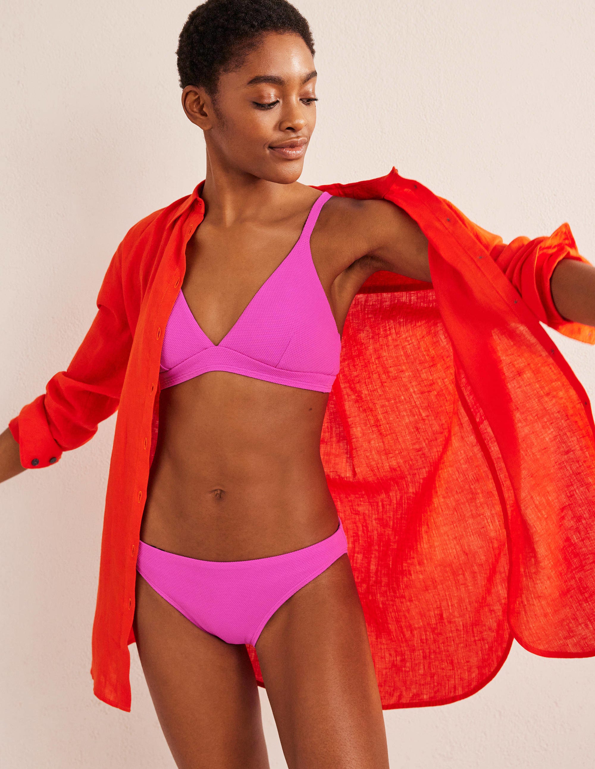 Haut de bikini col V Arezzo-Rayon de miel rose extraordinaire - Image 4