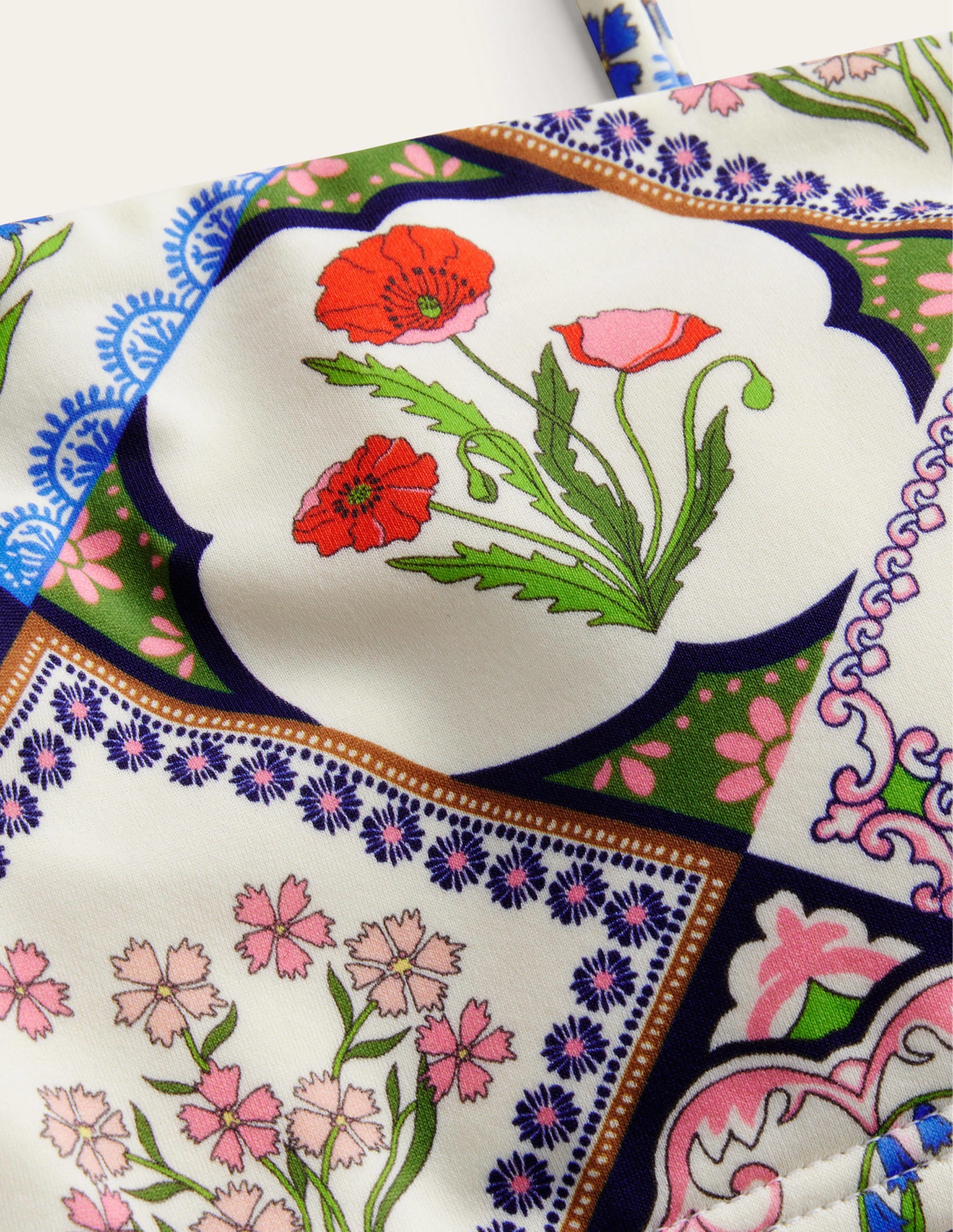 Bikinioberteil mit schmalen Trägern-Naturweiß, Wilde Glockenblumen - Image 7