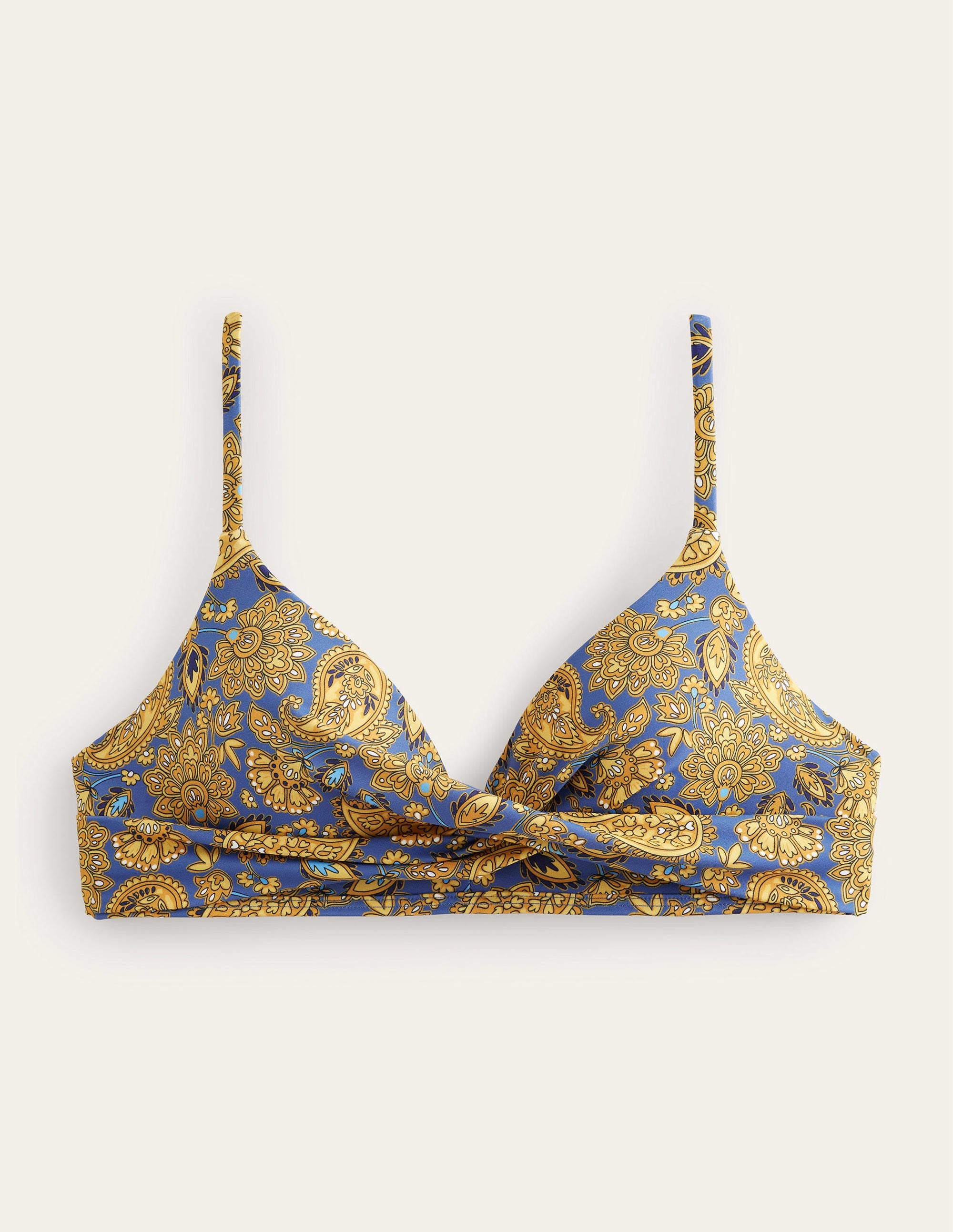 Haut de bikini Capri à bonnets-Doré moisson, motif Paisley Terrace - Image 5