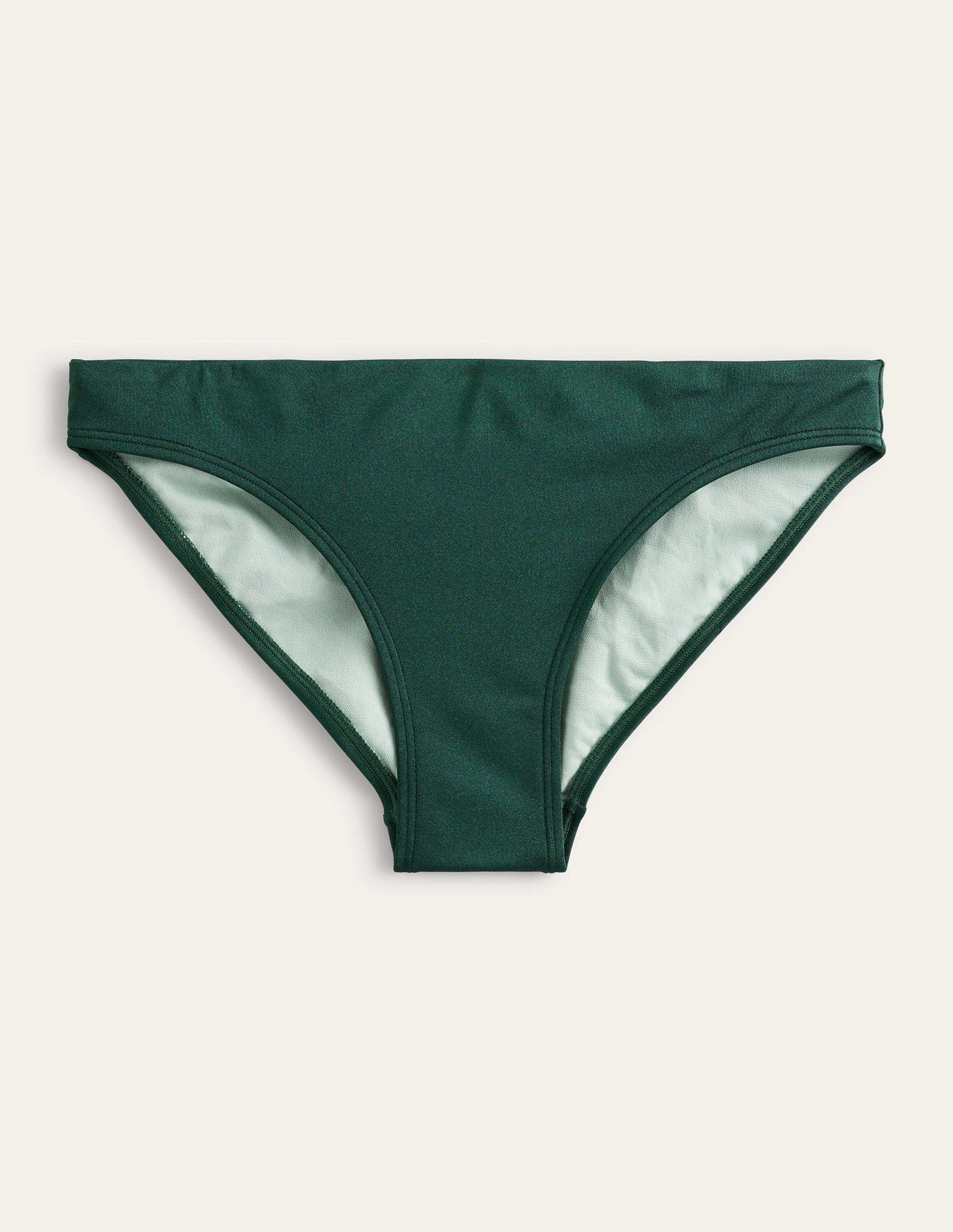 Arezzo Strukturierte Bikinihose-Malachitgrün, Schimmernd