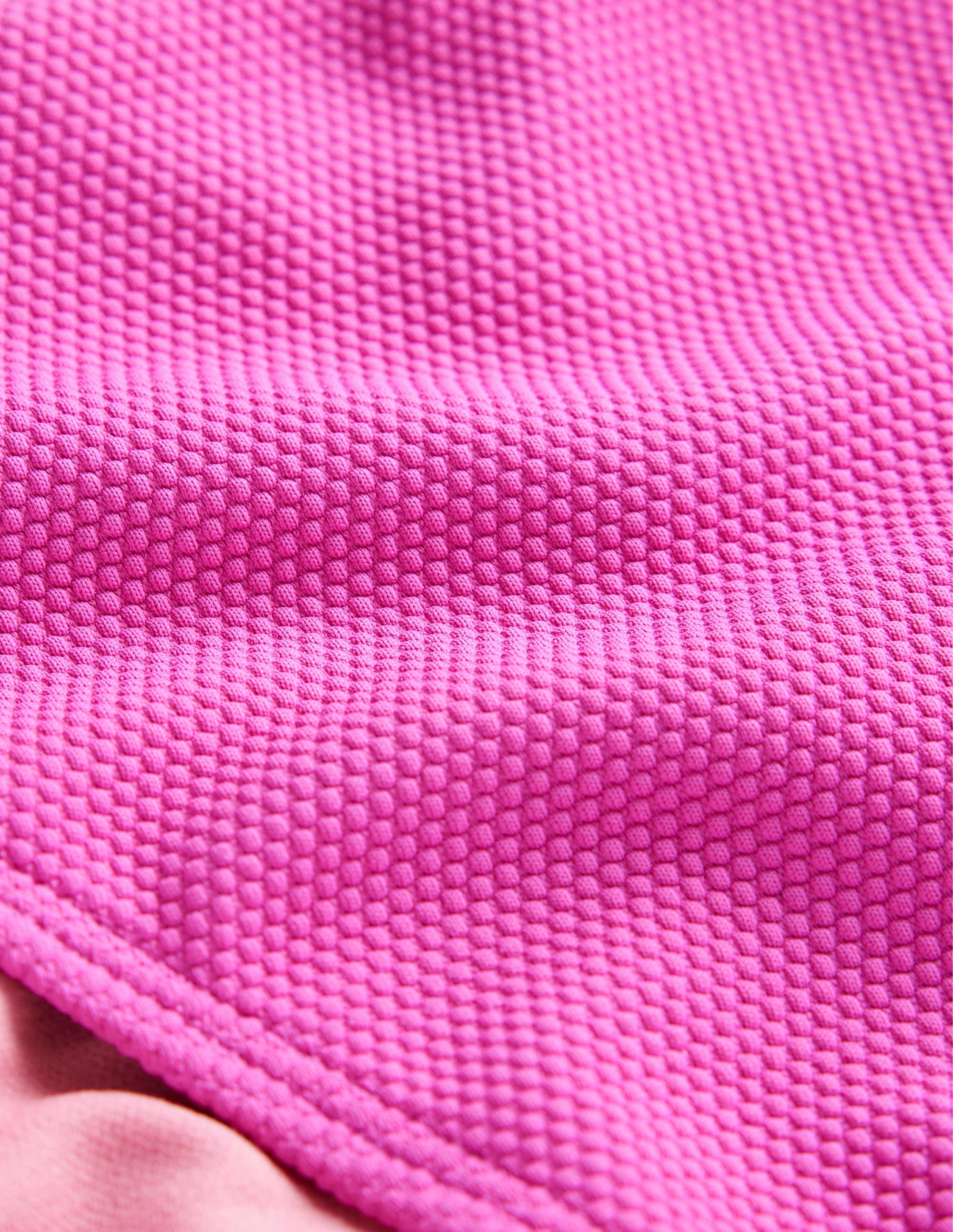 Arezzo Strukturierte Bikinihose-Dunkelpink/Honiggelb - Image 9
