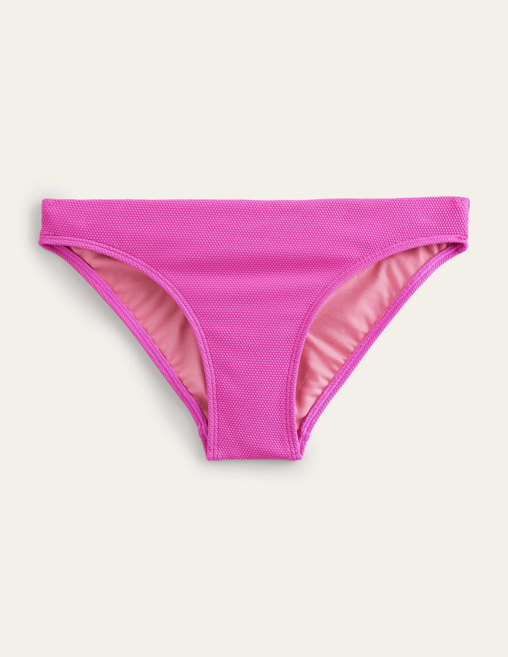 Arezzo Strukturierte Bikinihose-Dunkelpink/Honiggelb - Image 8