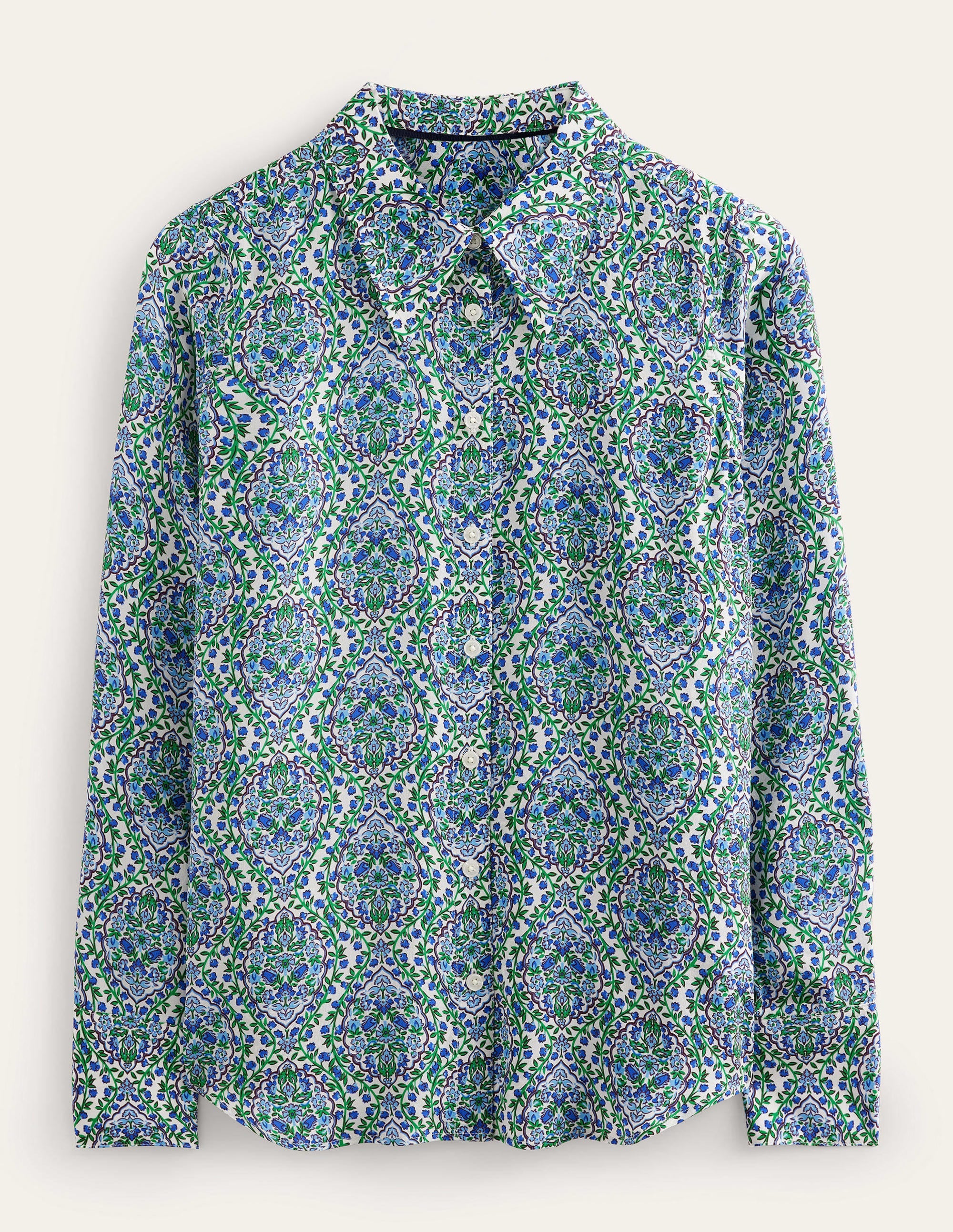 Nouvelle chemise en soie-Graine de lin, motif Vine Terrace - Image 6