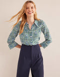 Nouvelle chemise en soie-Graine de lin, motif Vine Terrace