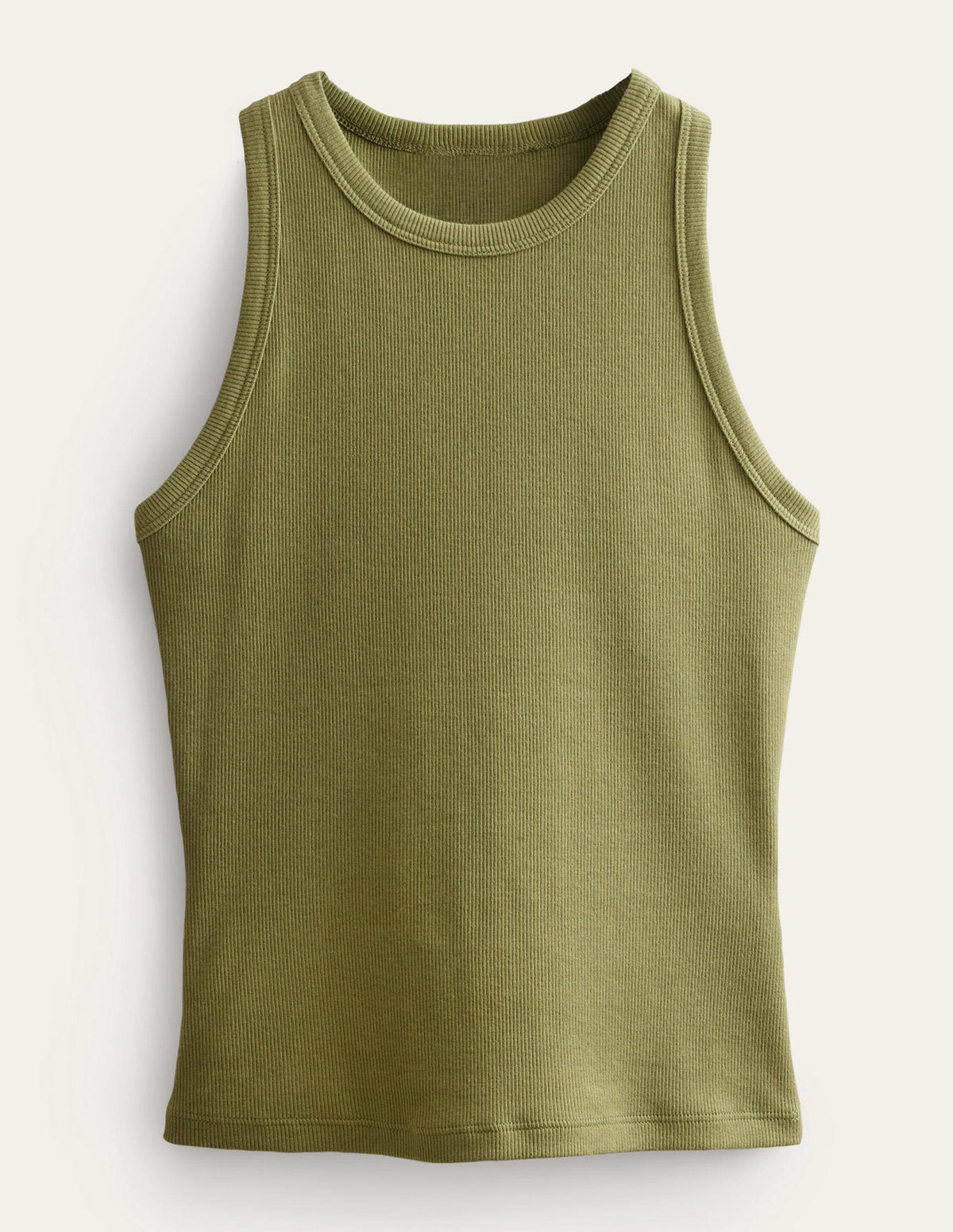 Geripptes Trägeroberteil mit Racerback-Dezentes Khaki-5