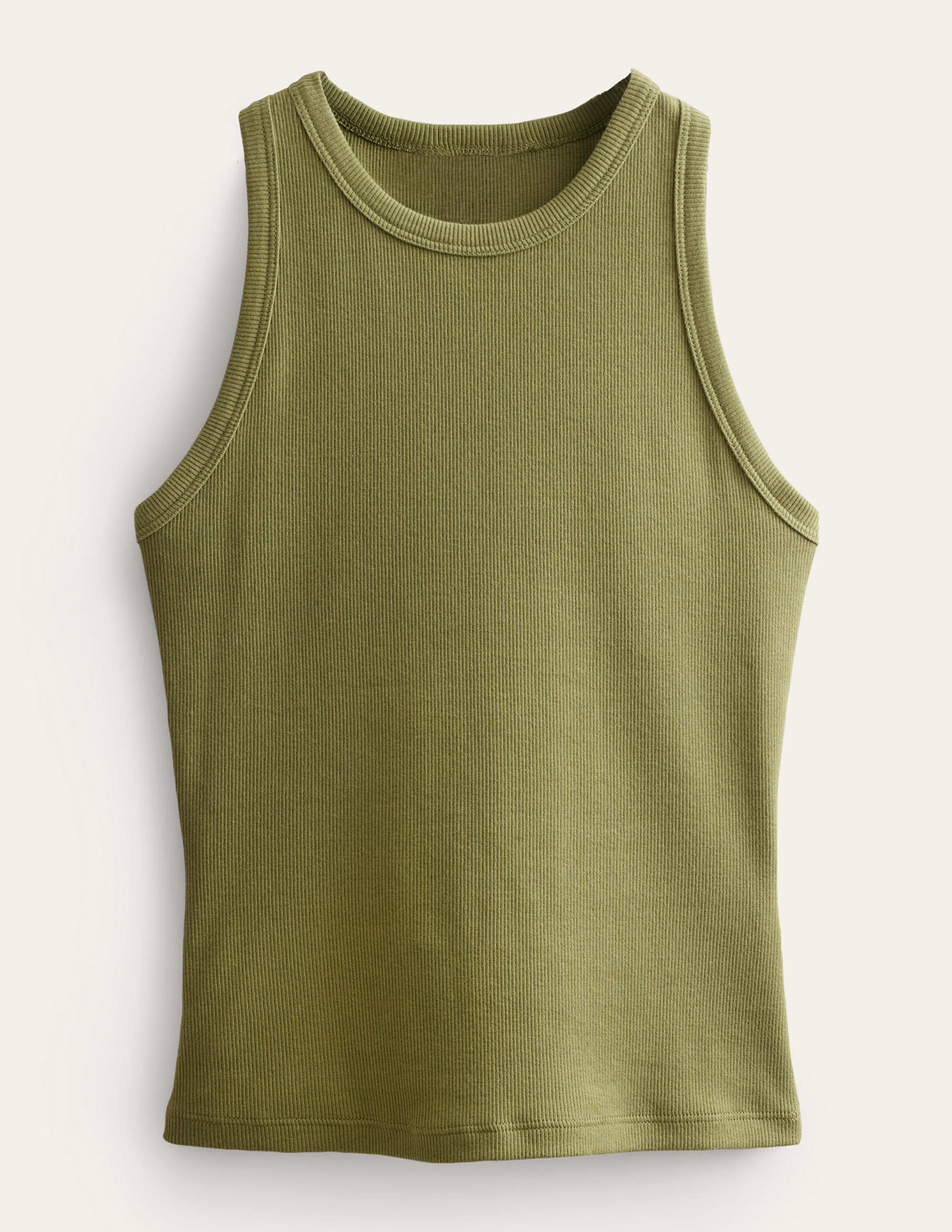 Geripptes Trägeroberteil mit Racerback-Dezentes Khaki - Image 5