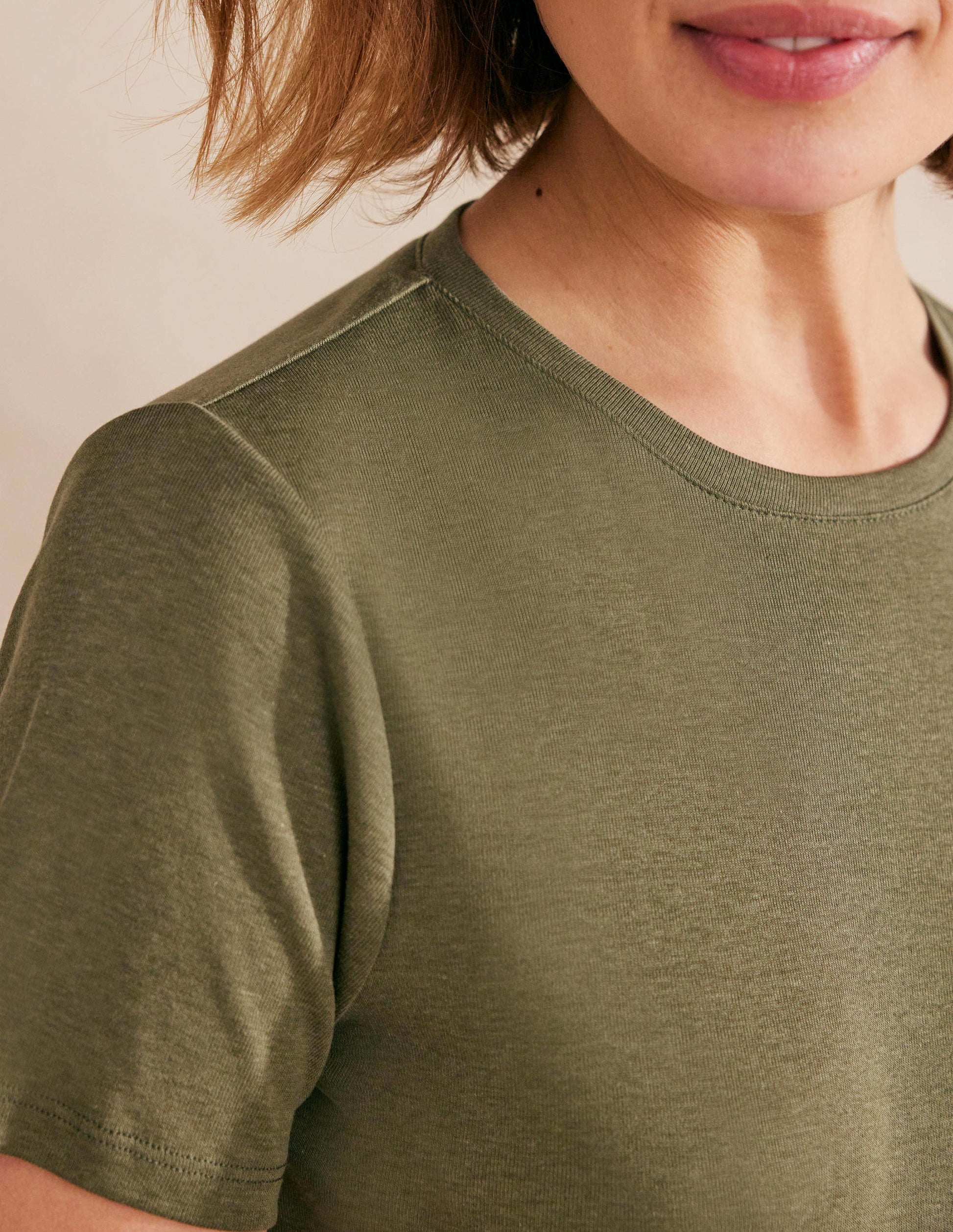 T-shirt col rond en jersey-Épicéa-2