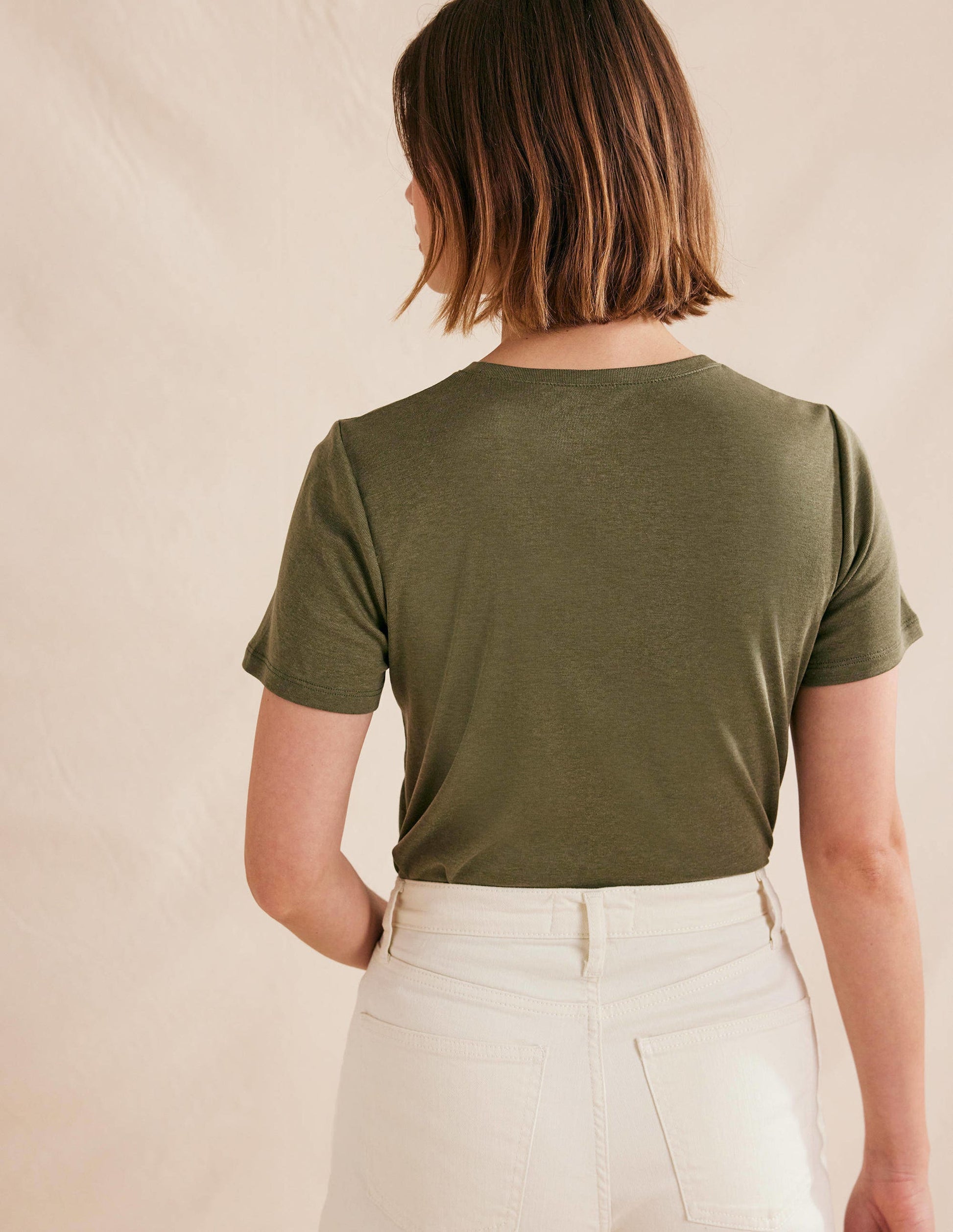 T-shirt col rond en jersey-Épicéa-3
