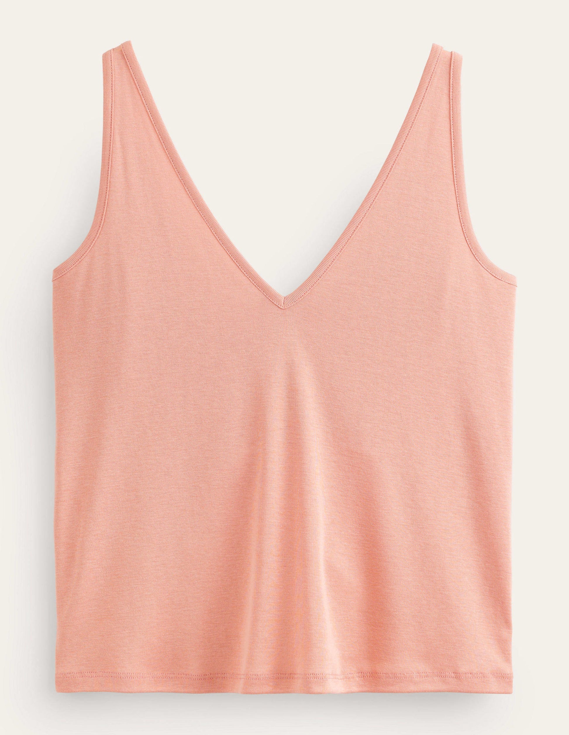 Jersey-Top mit V-Ausschnitt-Rosa-5
