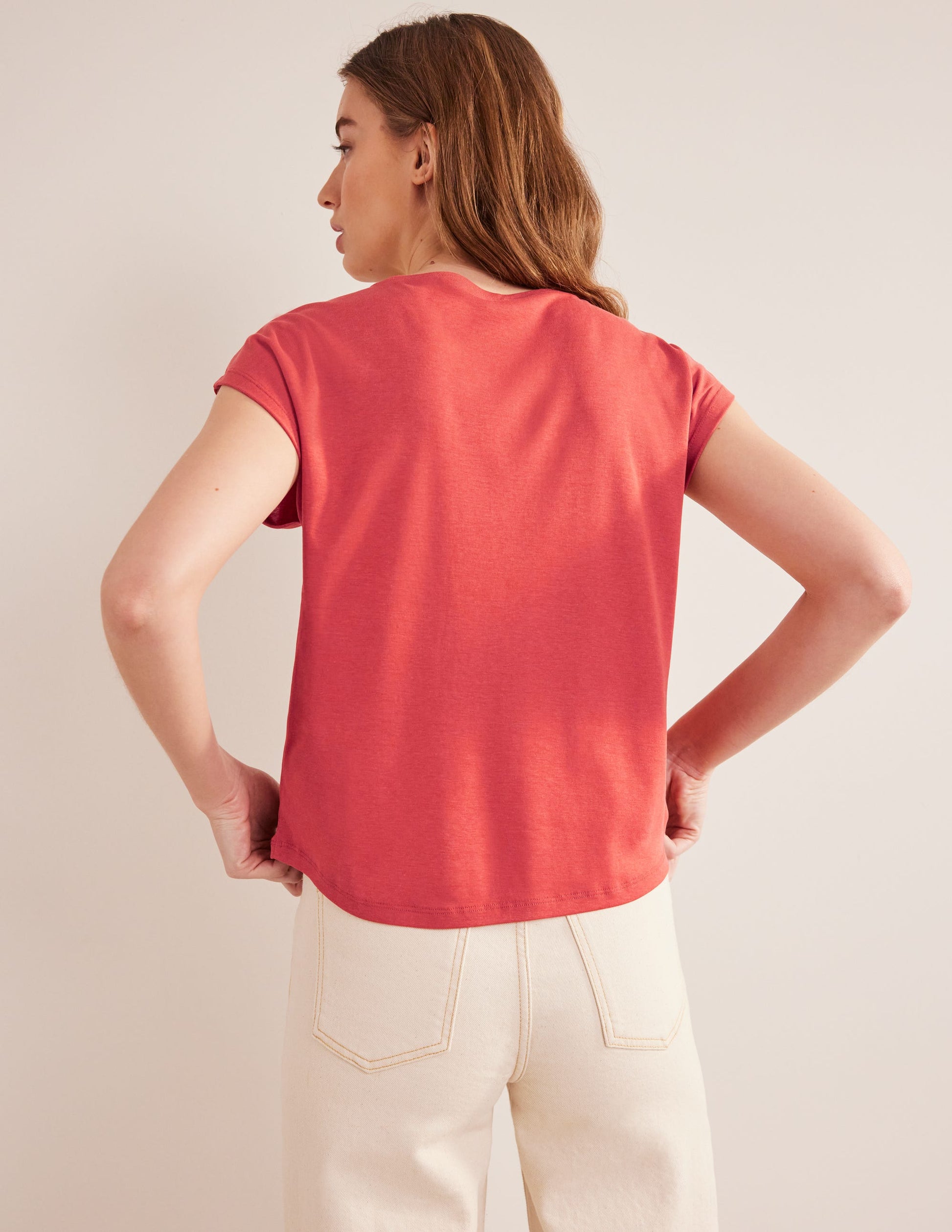 T-shirt sans coutures-Tomate-3