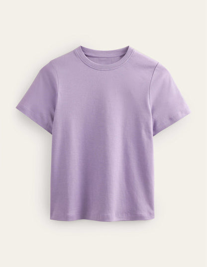 Baumwoll-T-Shirt mit Rundhalsausschnitt-Wilde Distel