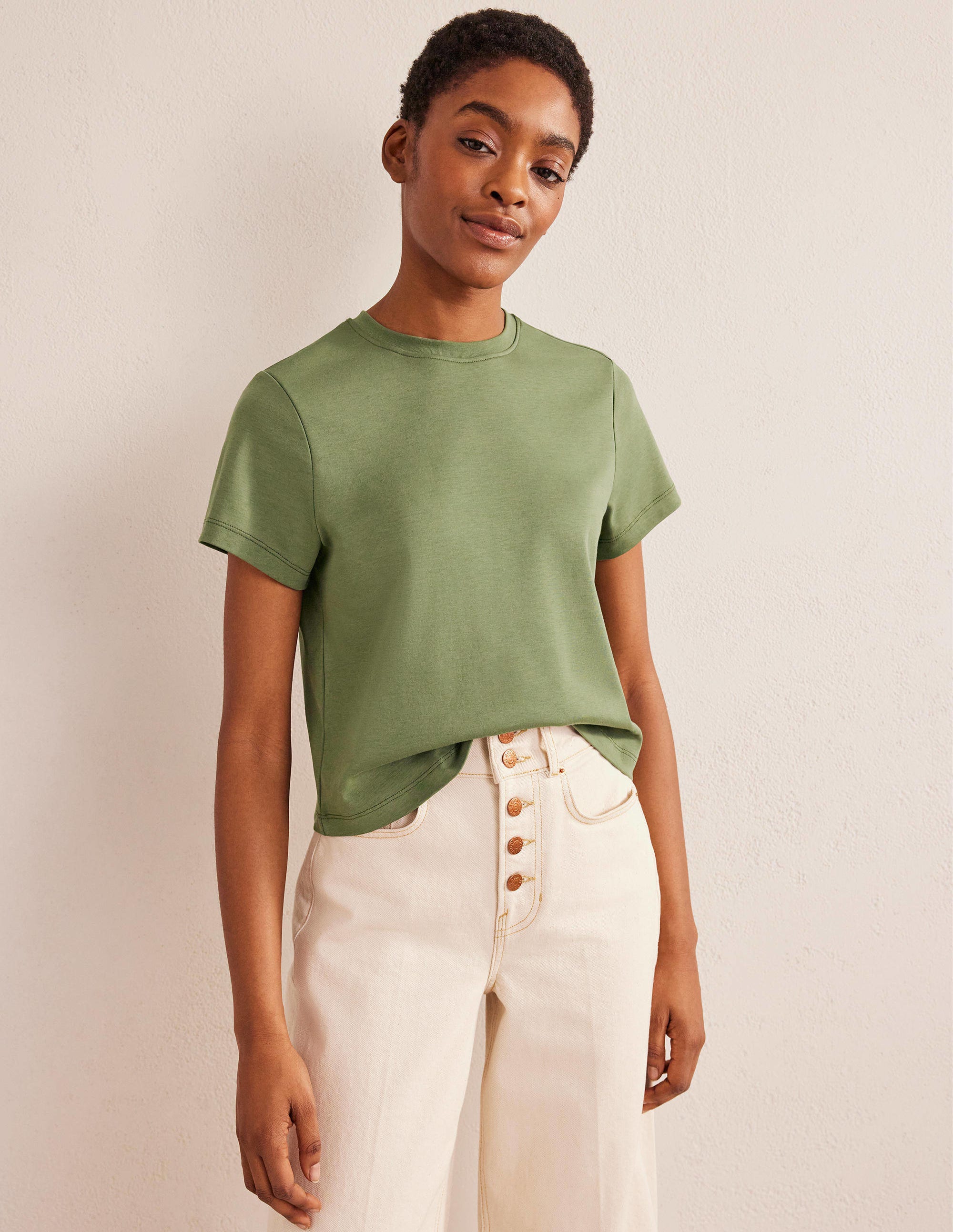 T-shirt court en coton-Épicéa - Image 4