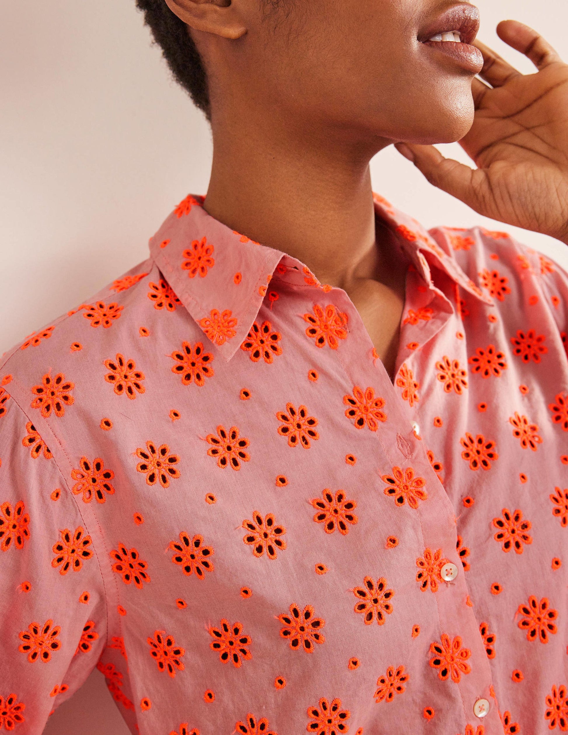 Nouvelle chemise décontractée en coton-Punch pastèque-2