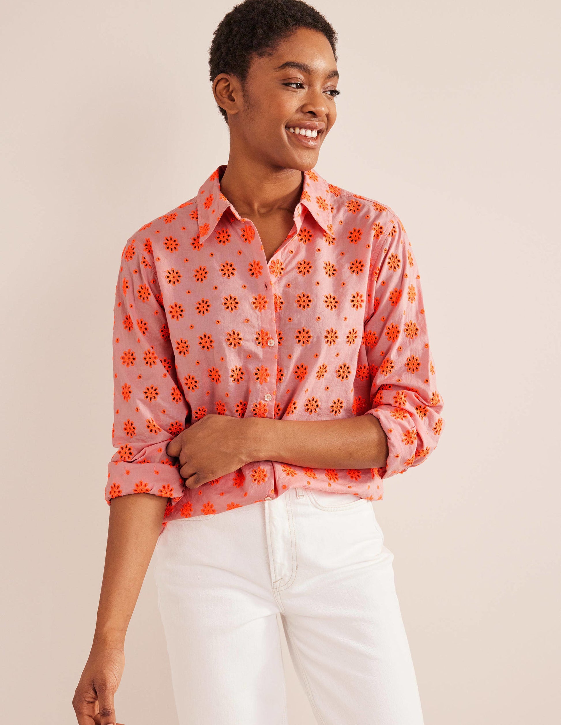 Nouvelle chemise décontractée en coton-Punch pastèque-4