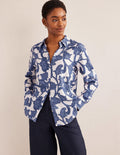New Linen Shirt-Blue Ribbon, Paisley Whirl