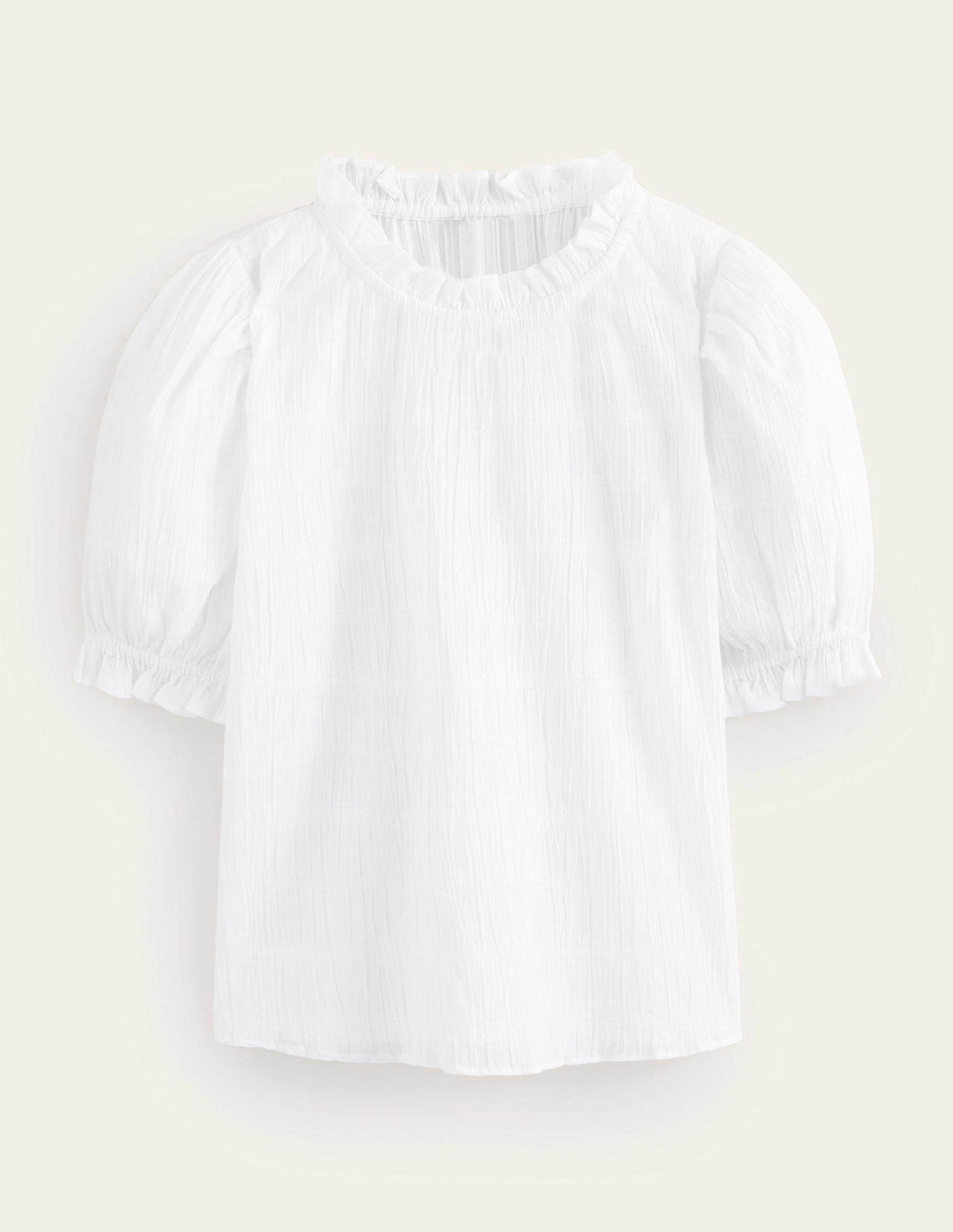 Top ajusté et texturé-Blanc-5
