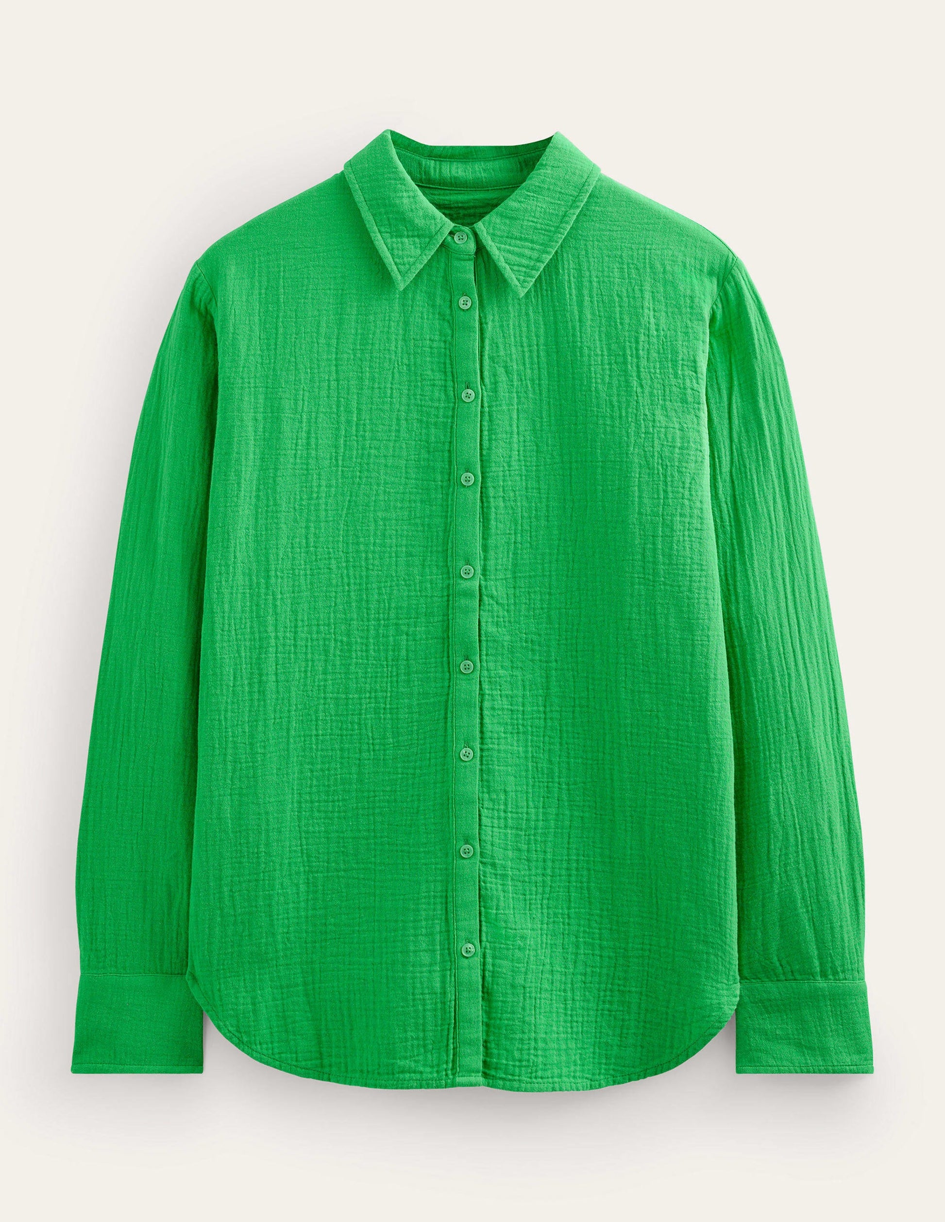 Chemise texturée en coton-Vert vif-5